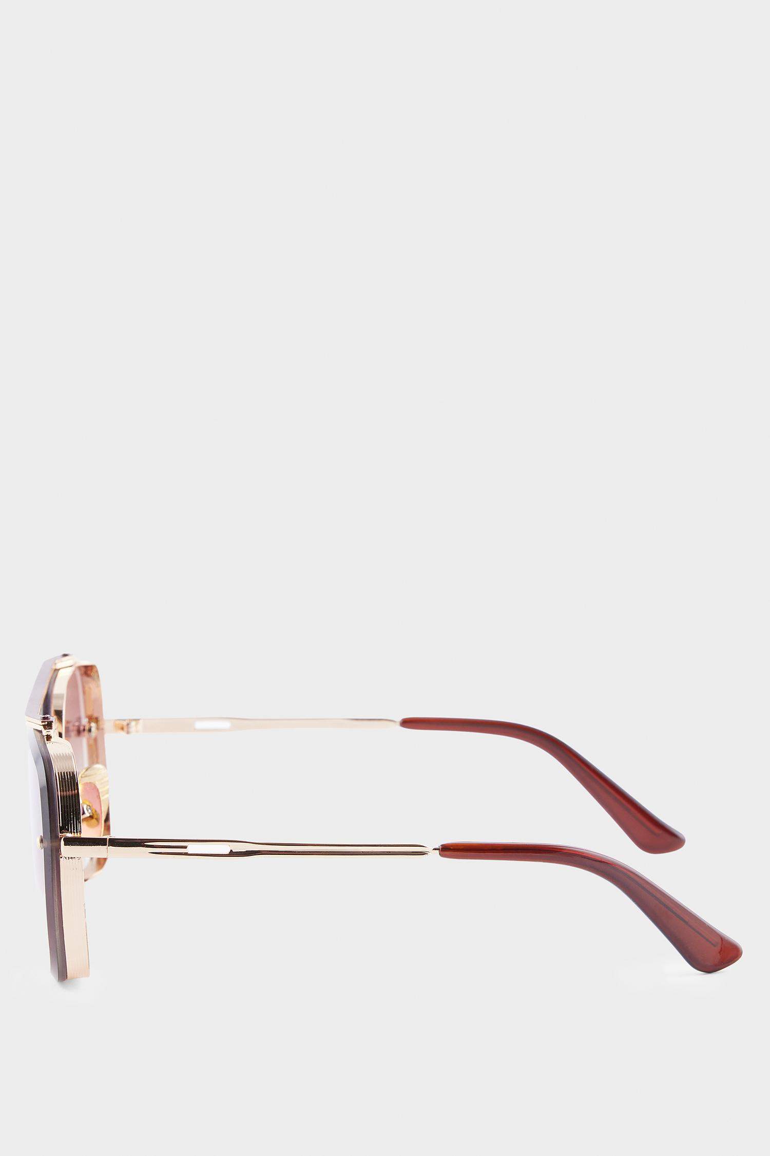 DCEY x DeFacto Kadın Metal Çerçeveli Oval Cam Güneş Gözlüğü