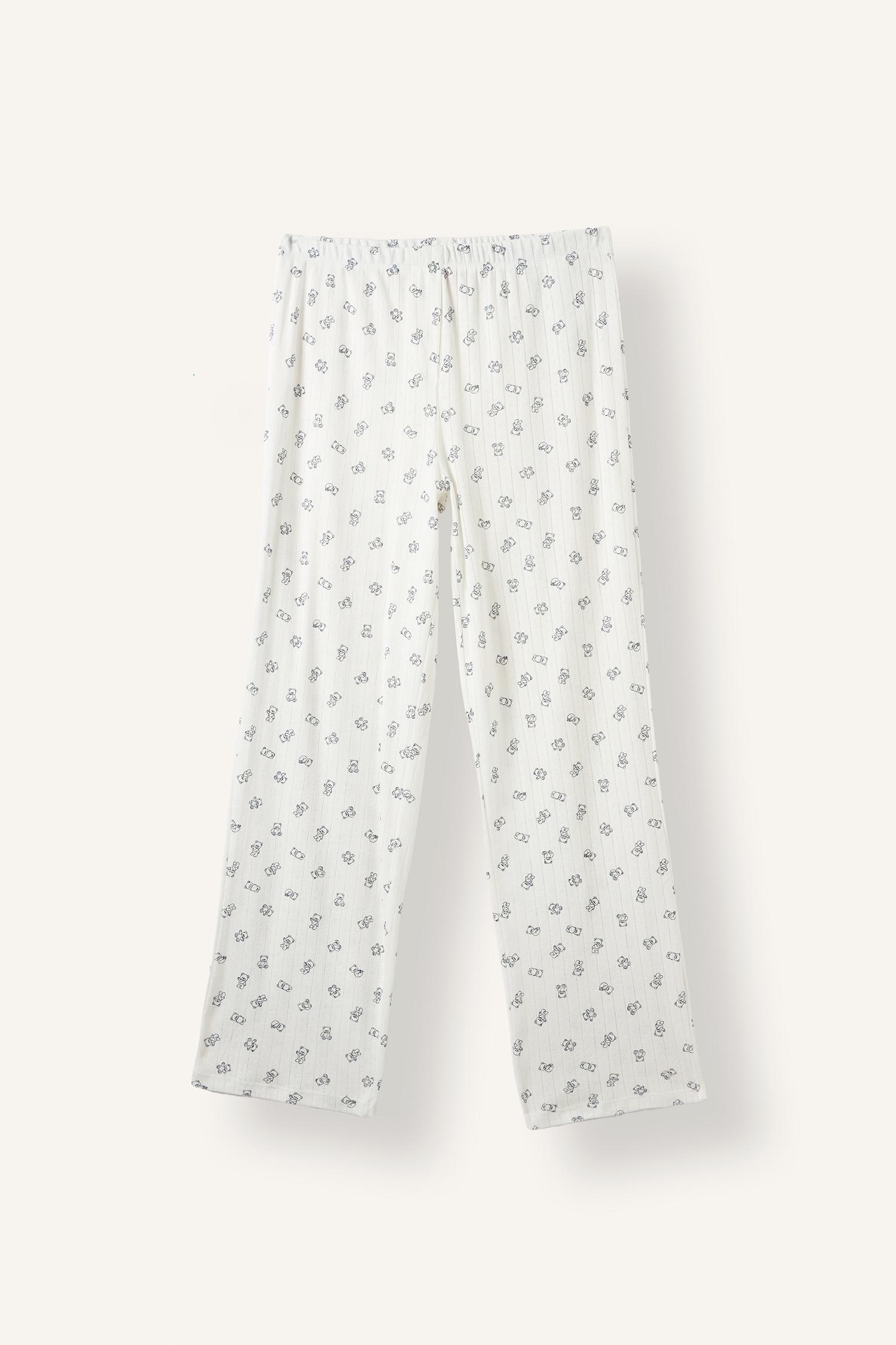 DeFacto Regular Fit Ayıcıklı Uzun Kollu Pijama Takımı görsel 8