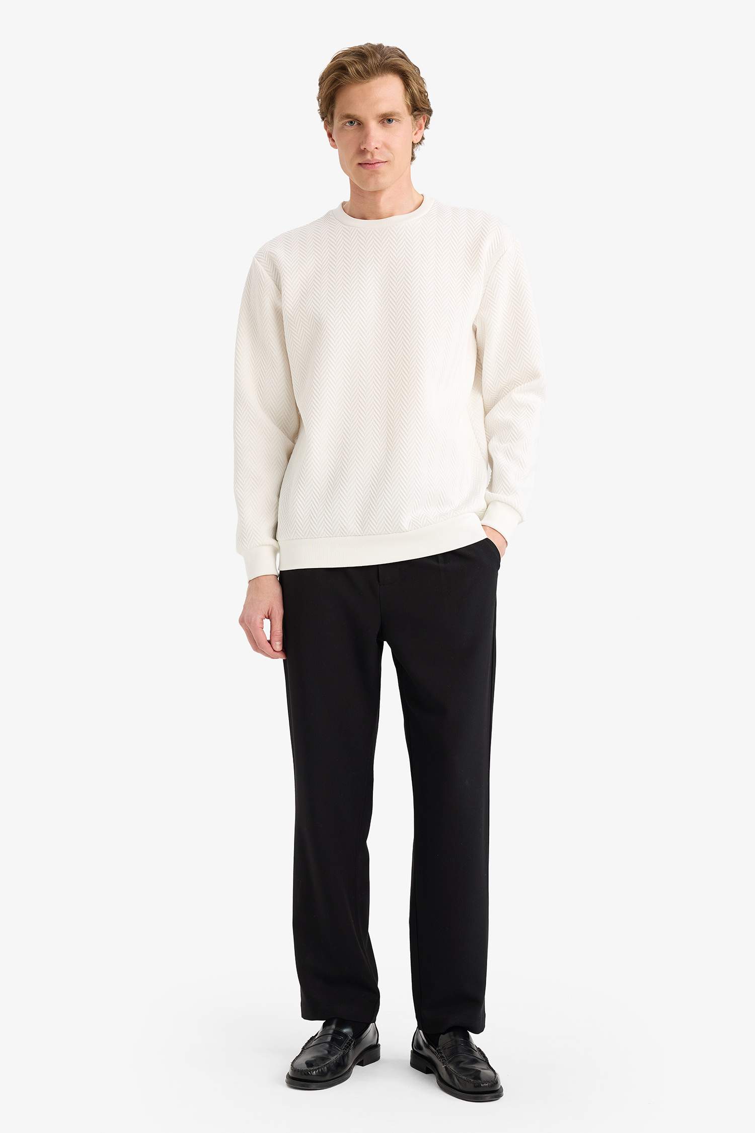 Regular Fit Bisiklet Yaka Sweatshirt