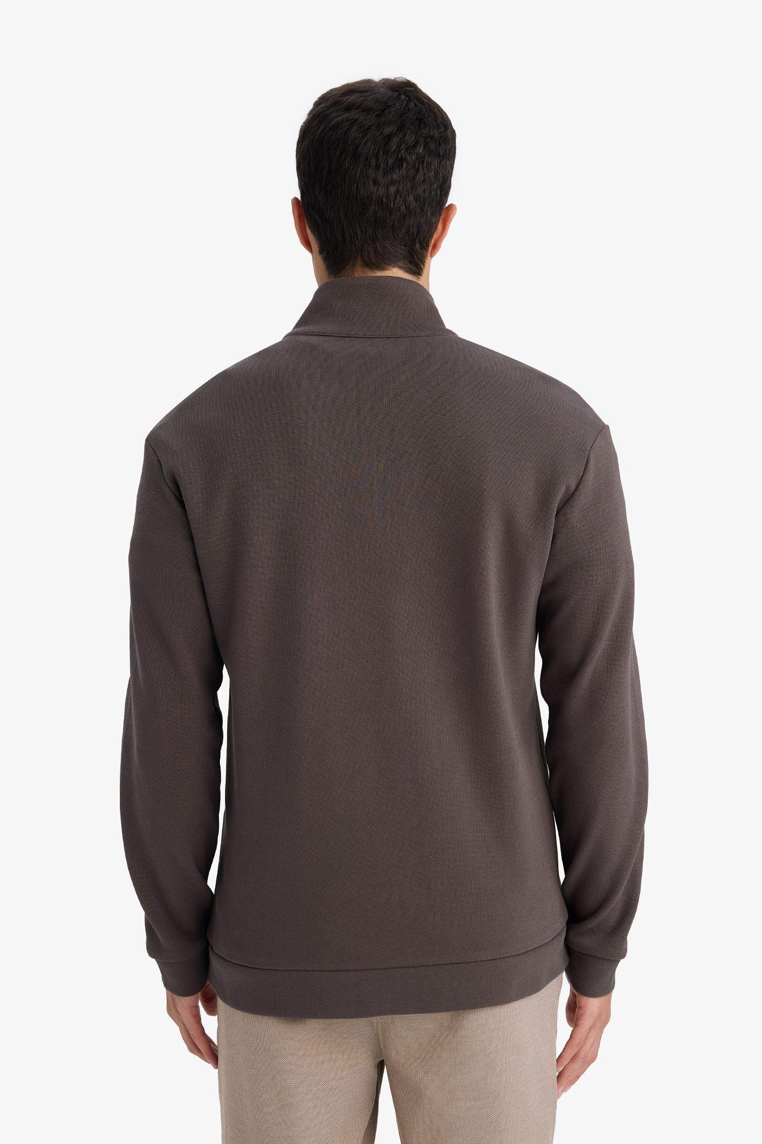 Regular Fit тік жағалы свитшот