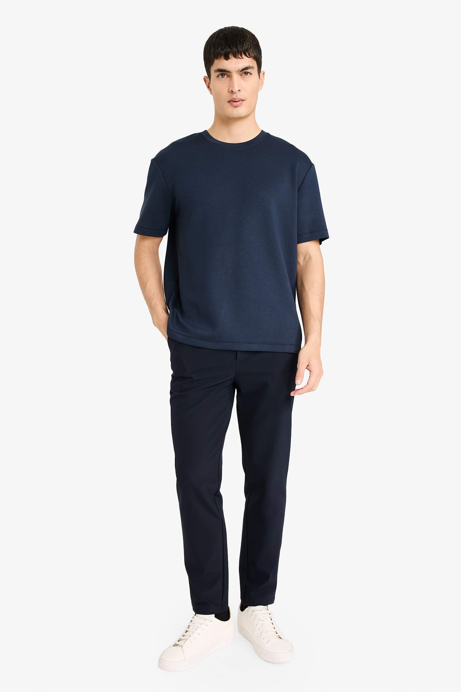 Regular Fit дөңгелек жағалы қысқа жеңді футболка