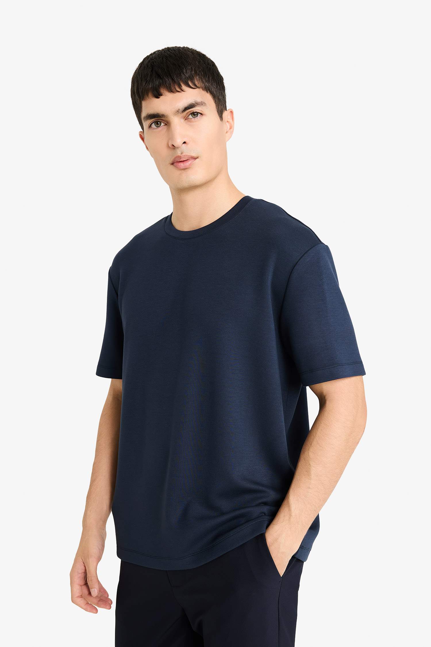 Regular Fit дөңгелек жағалы қысқа жеңді футболка