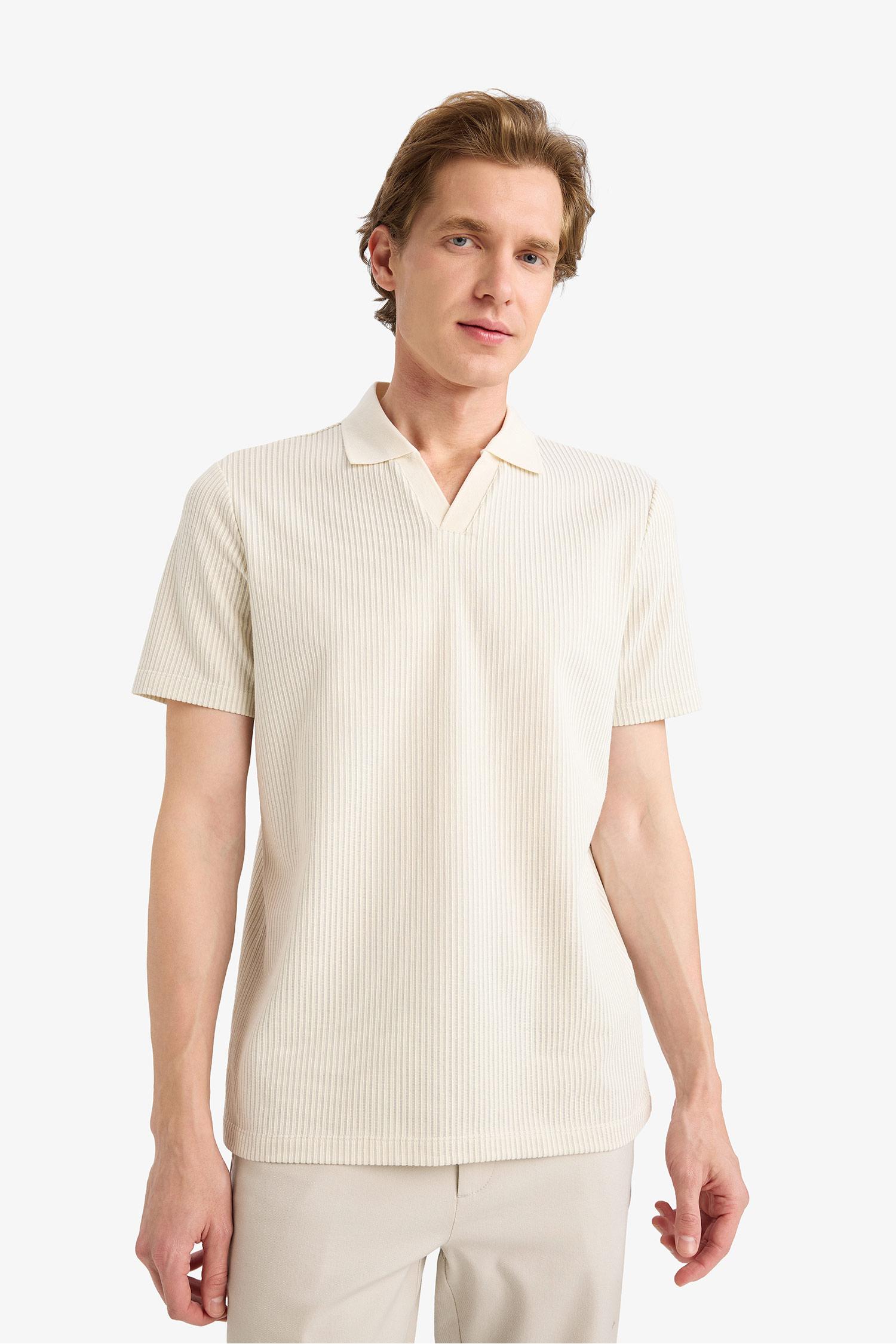 DeFacto Pamuklu Regular Fit Polo Tişört görsel 3