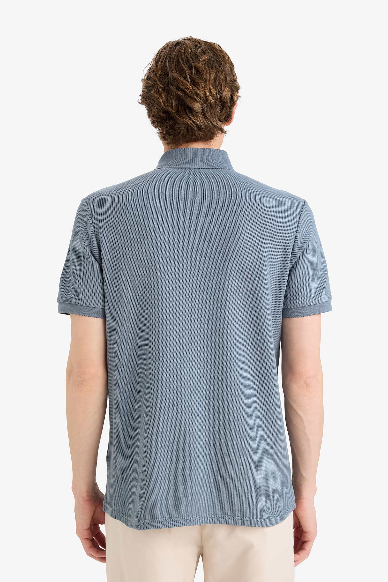DeFacto %100 Pamuk Regular Fit Polo Tişört görsel 5