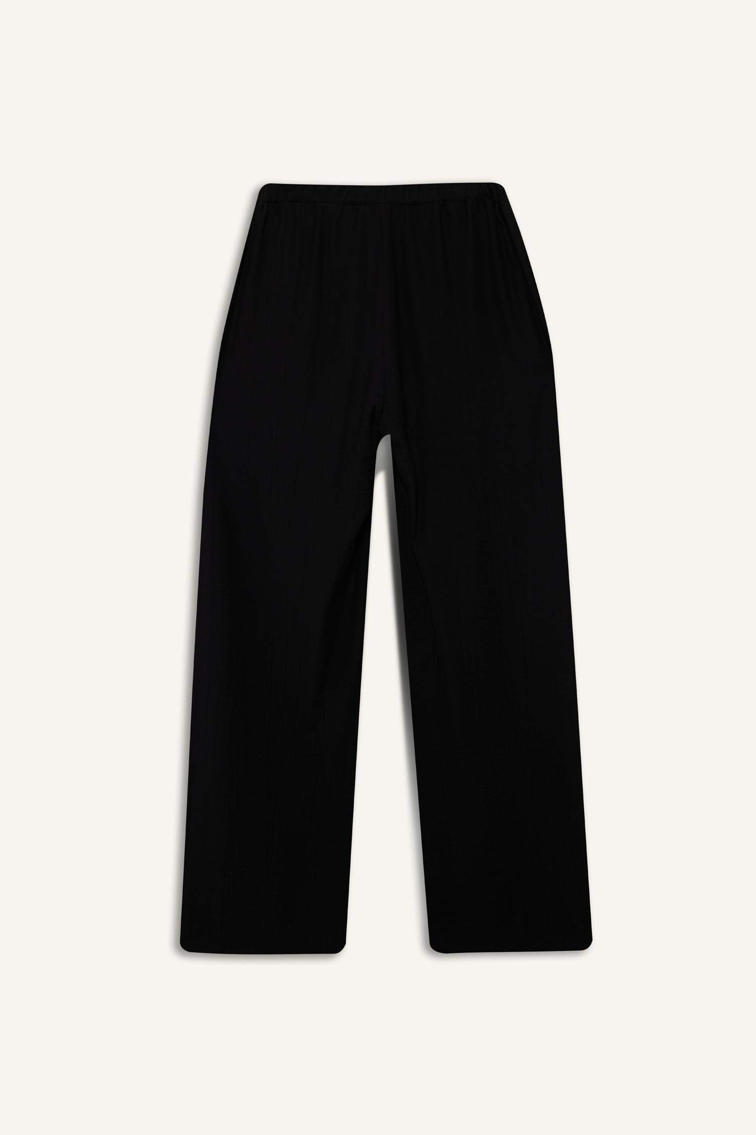Regular Fit Crinkle Fabric Trousers