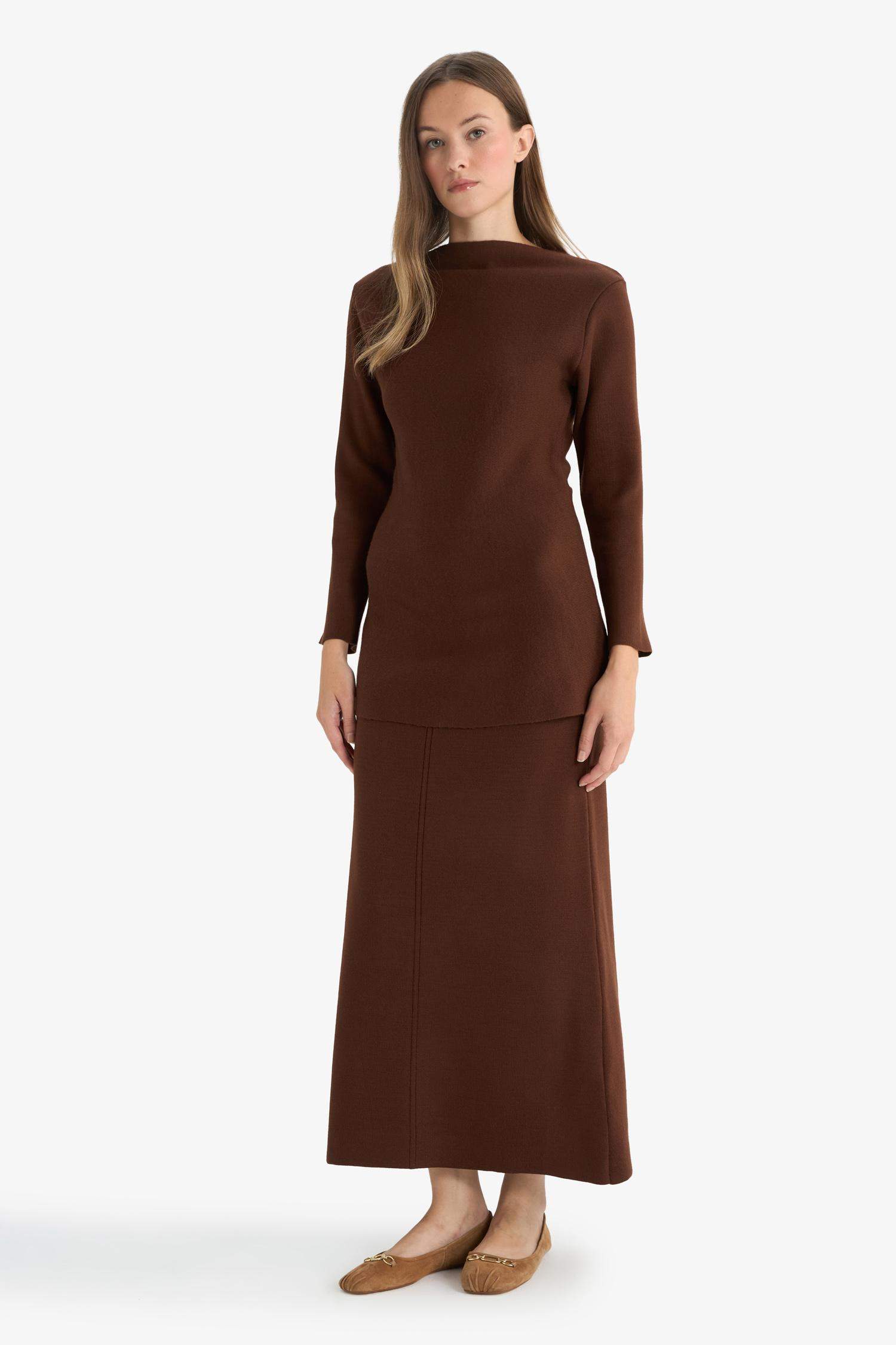 Pencil Maxi Knit Skirt