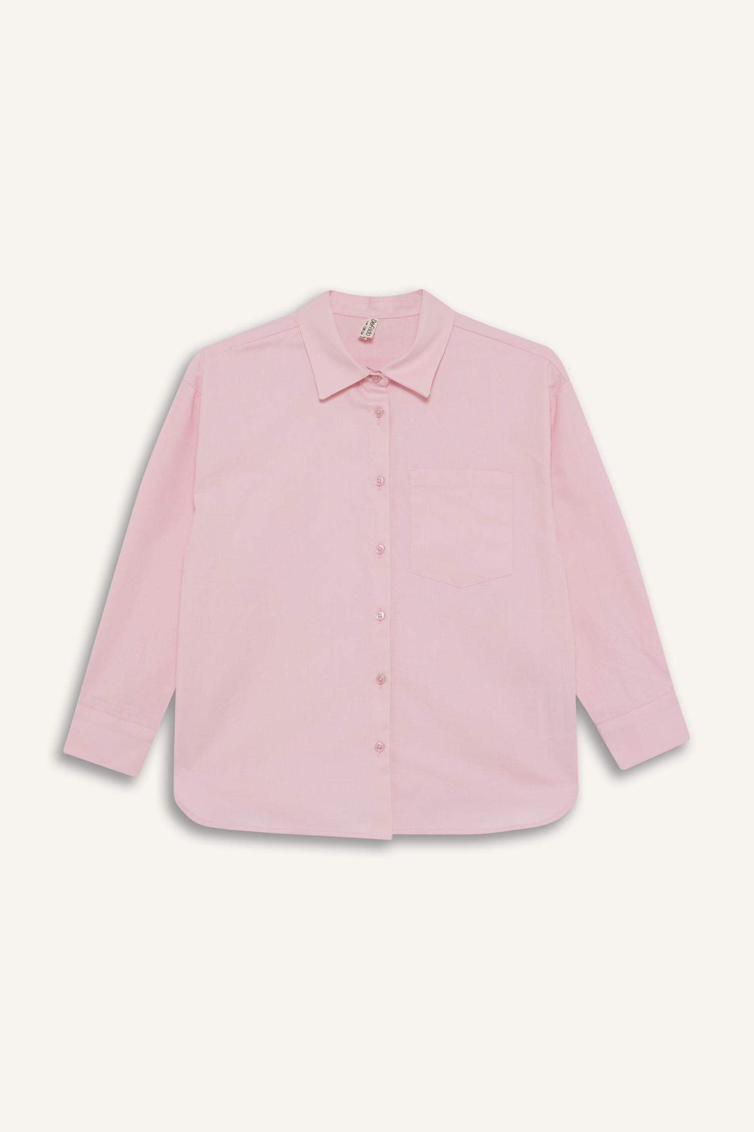 قميص كم طويل وتيشيرت بناتي قصة عادية - قطعتين