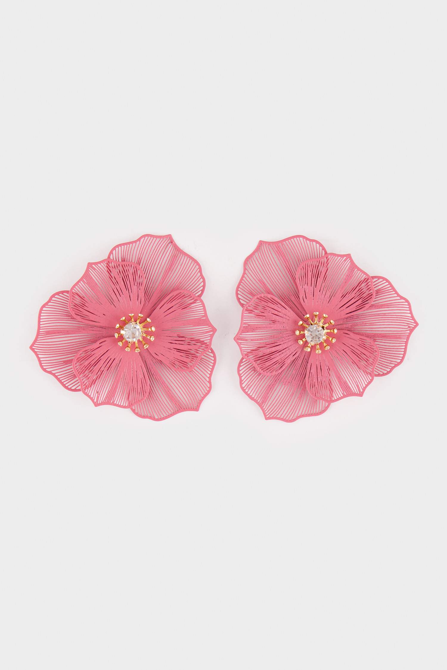 Kadın Pembe Çiçek Küpe