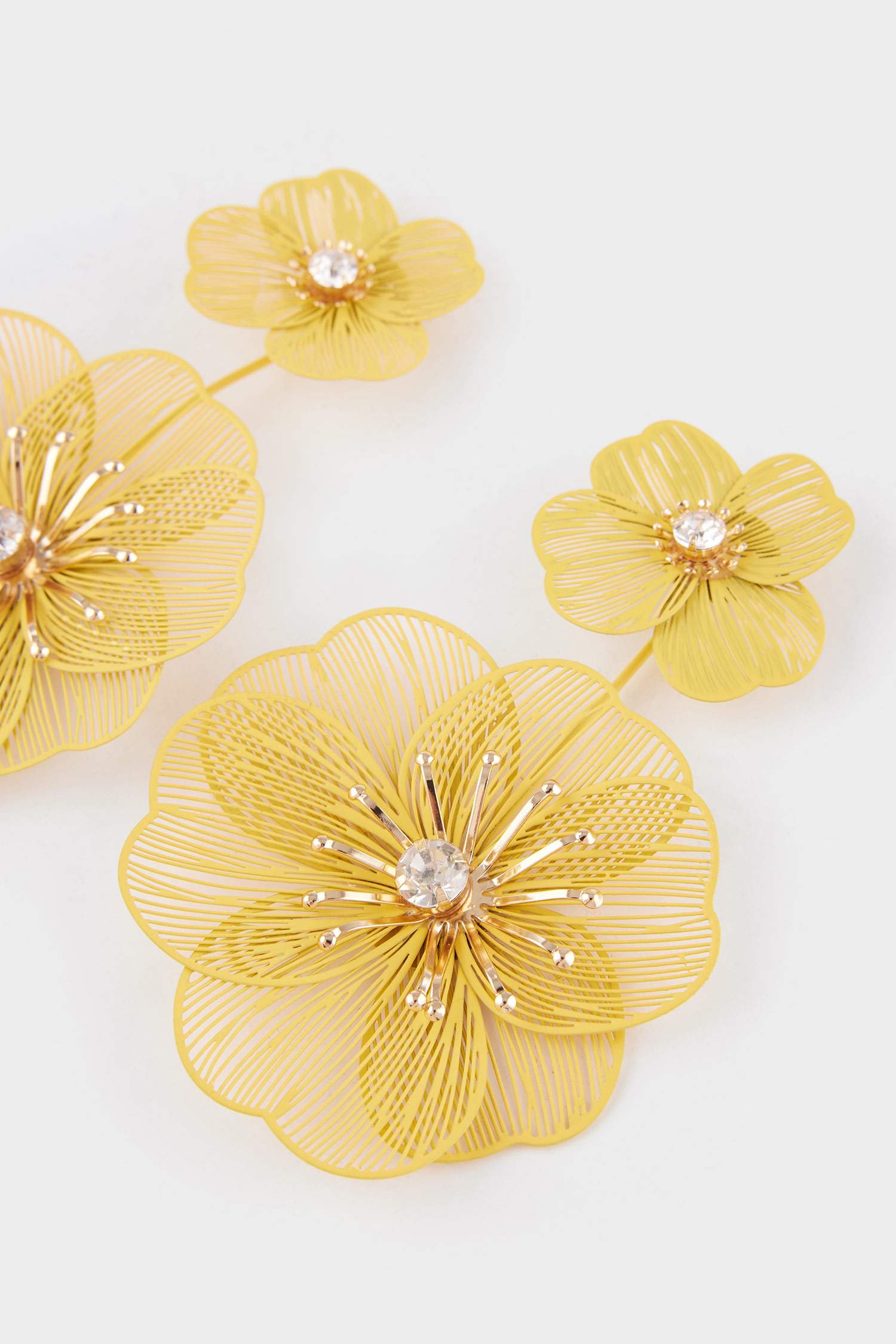 Kadın Sarı Çiçek Küpe