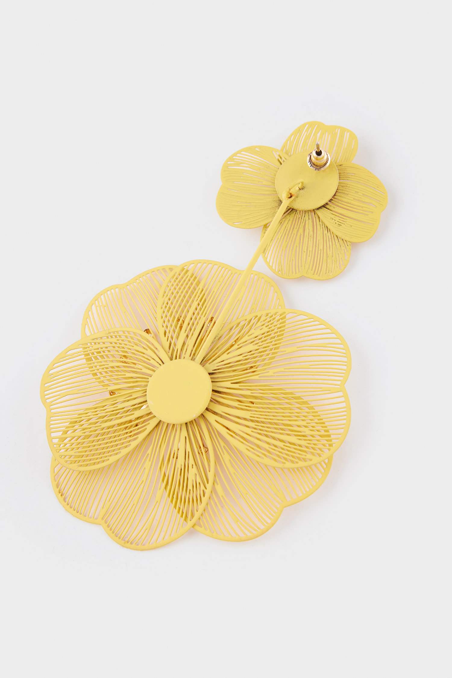 Kadın Sarı Çiçek Küpe