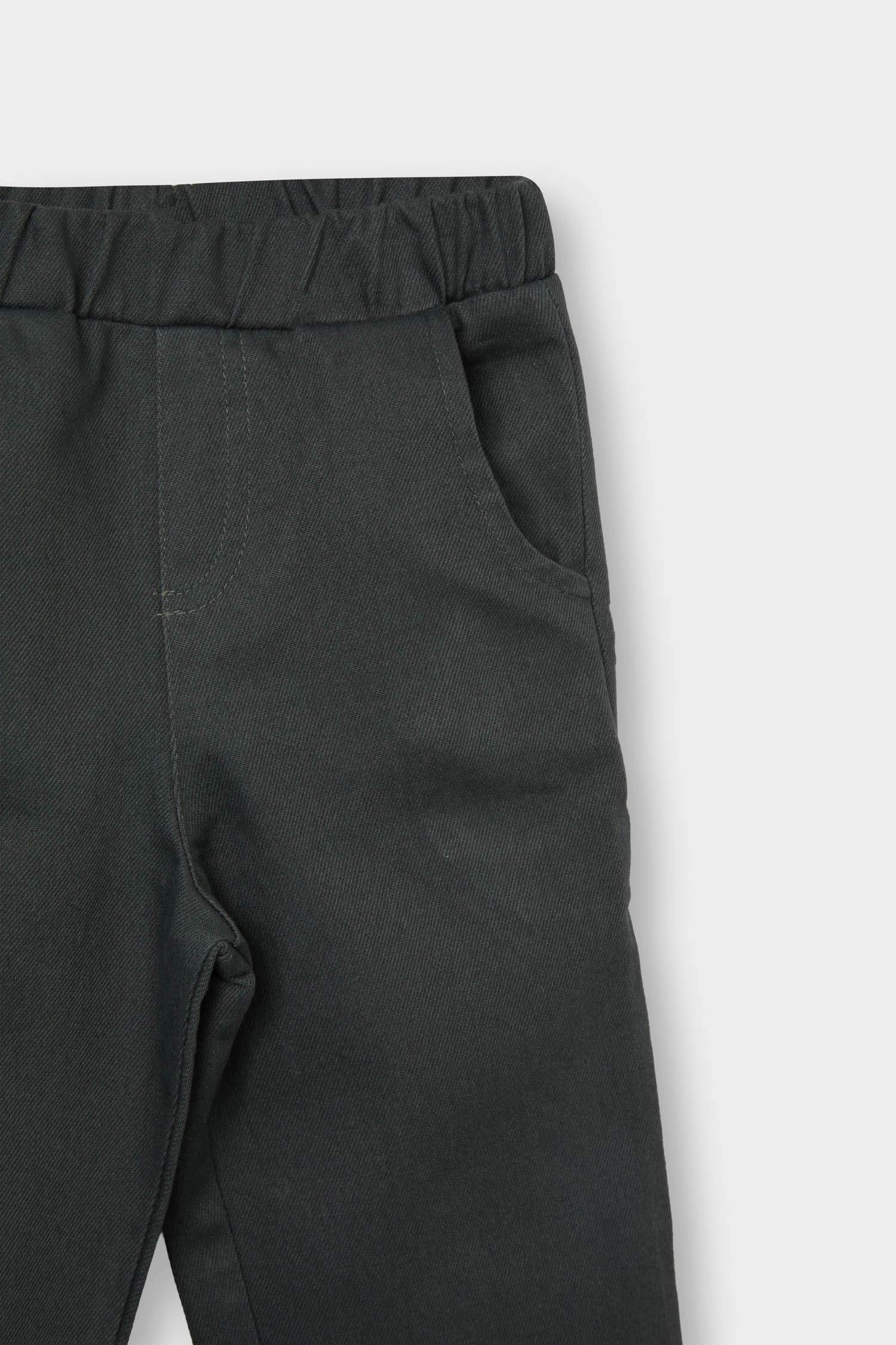 Baby Boy Label Printed Gabardine Trousers