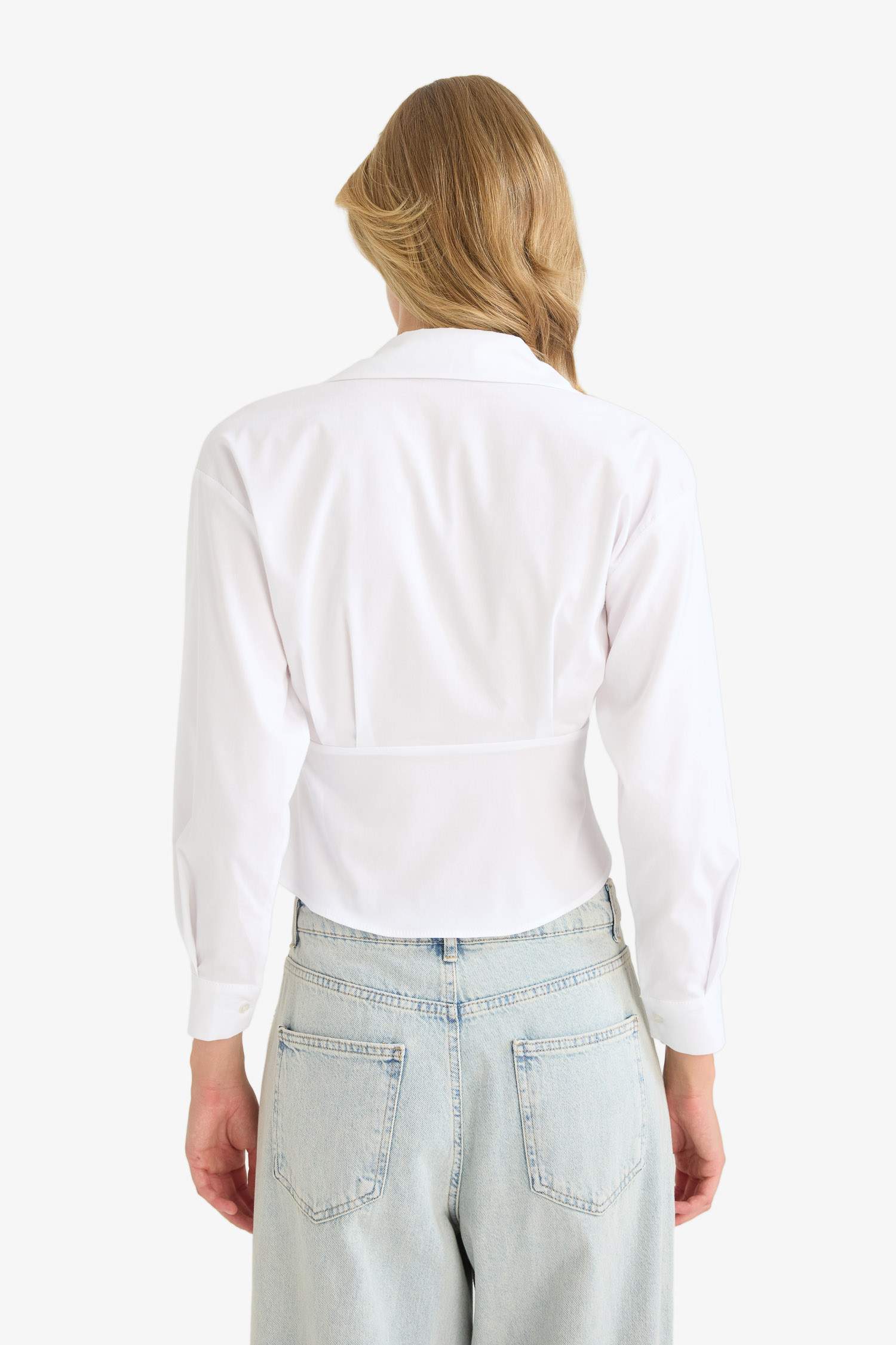 Fitted Poplin Long Sleeve Shirt