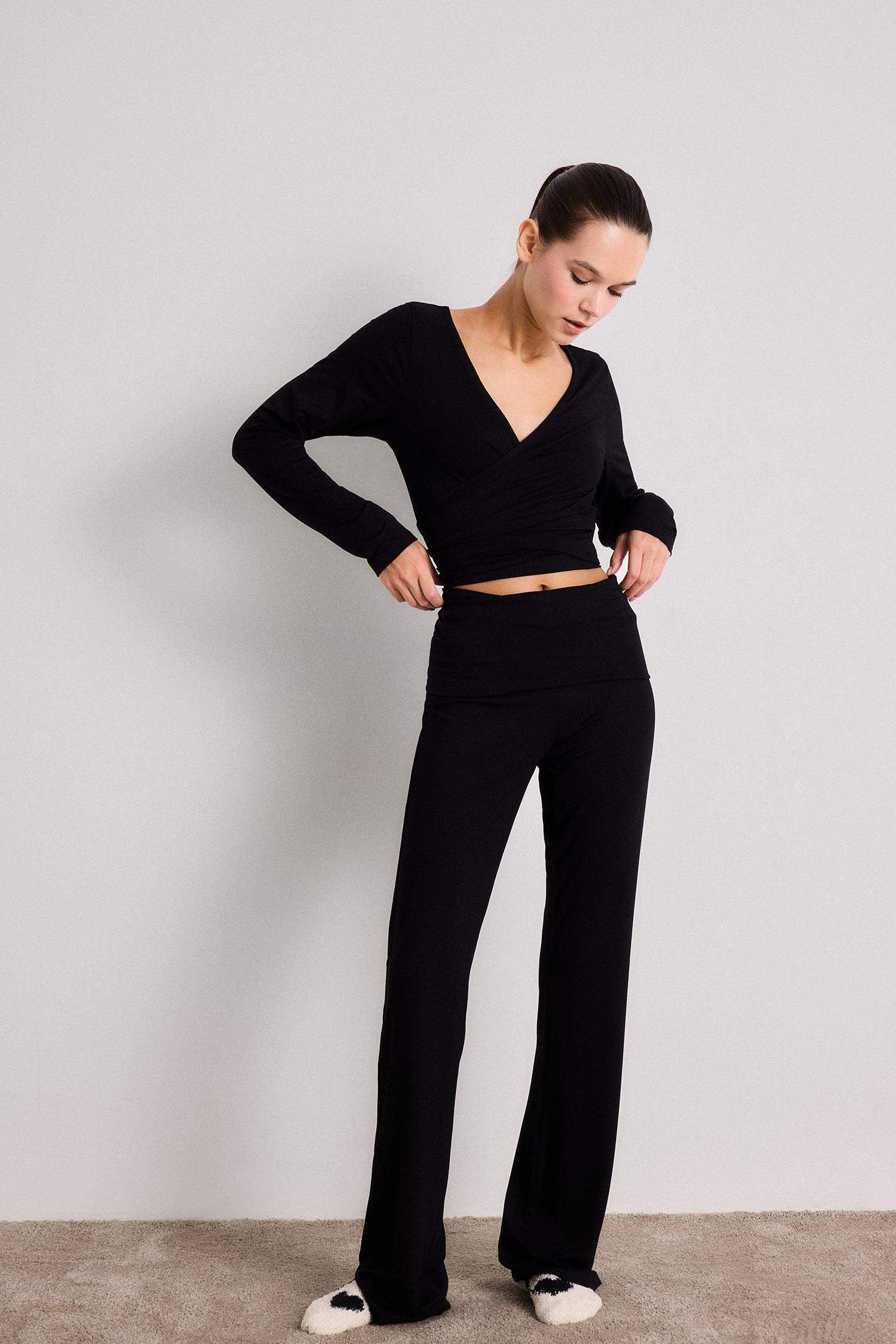 İspanyol Paça Tayt Pantolon