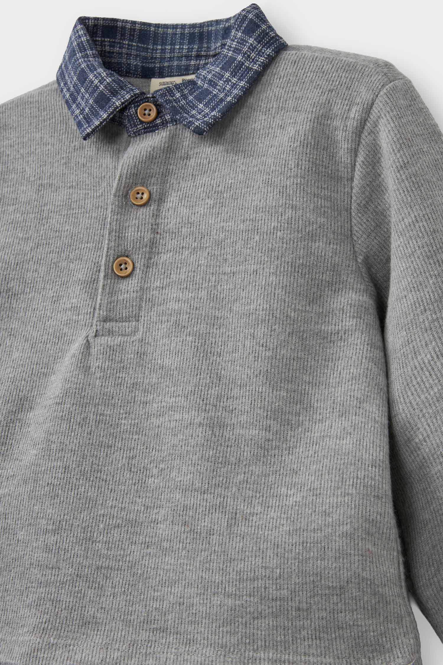 2 piece Regular Fit Shirt Collar Set