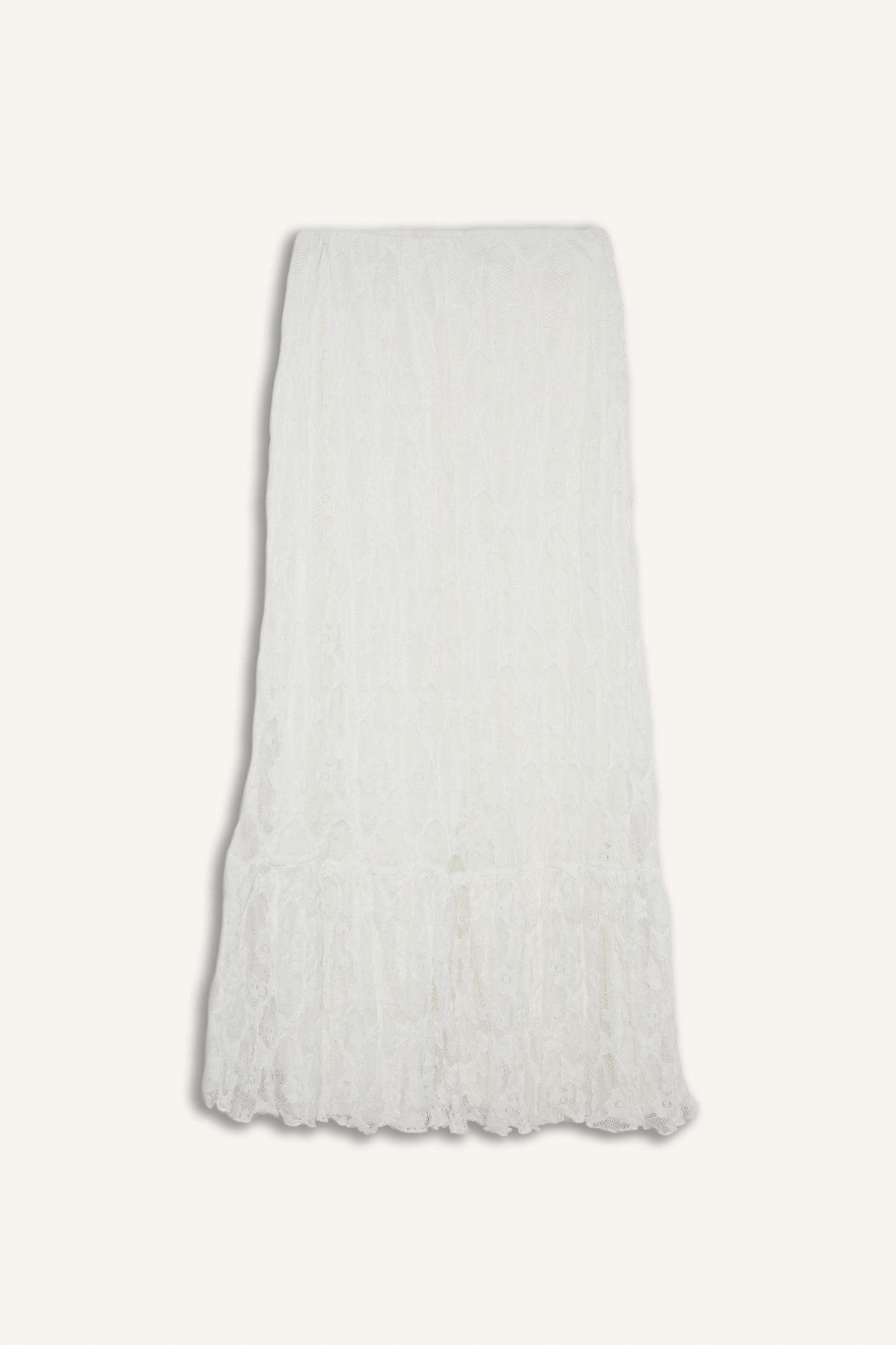 A Kesim Dantel Midi Etek