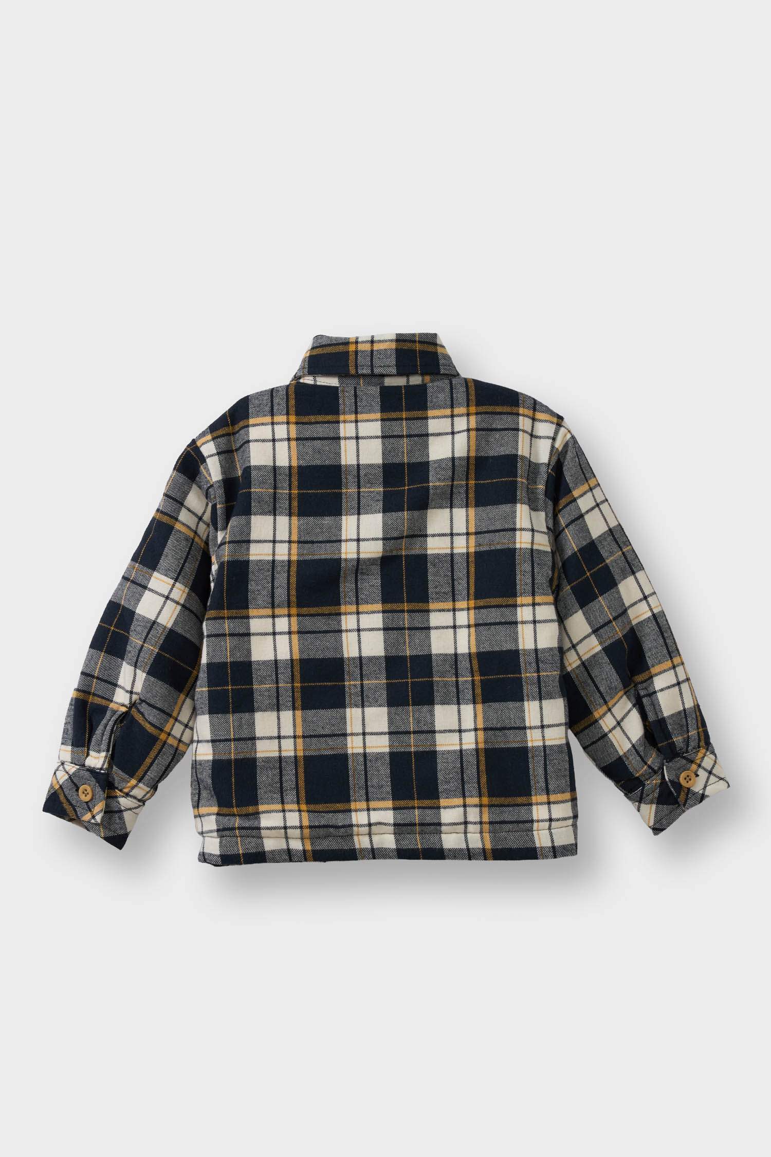 Erkek Bebek Ekose Desenli Flanel Uzun Kollu Gömlek