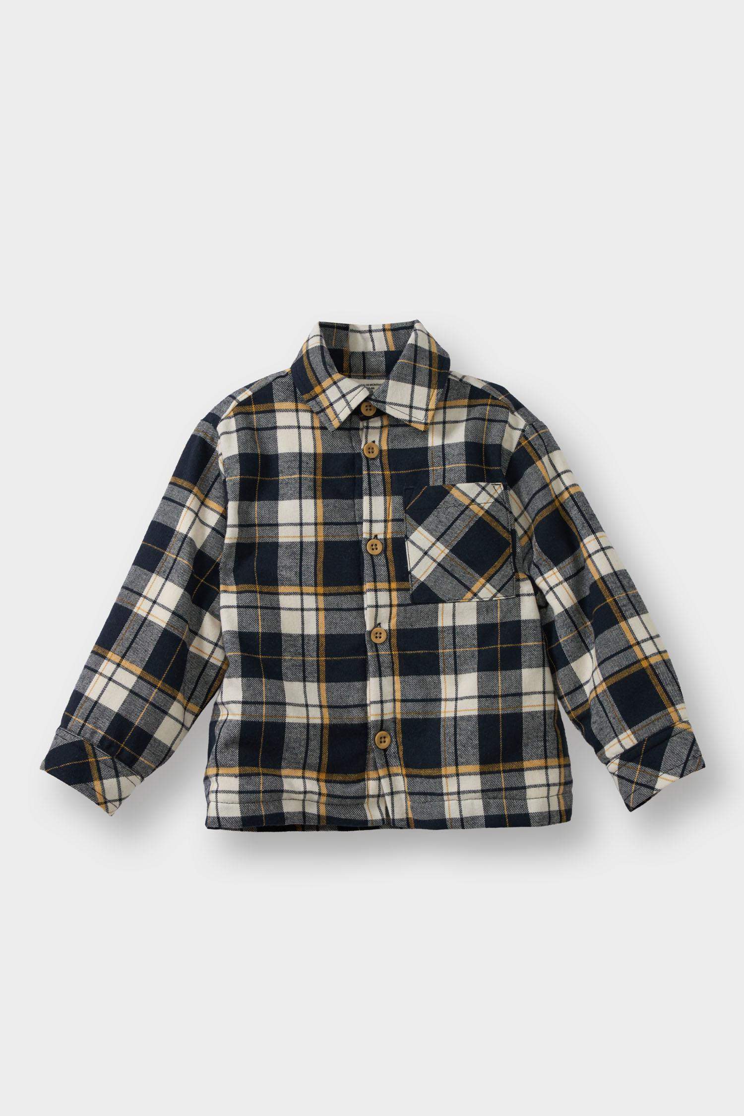 Chemise à carreaux en flanelle pour bébé garçon