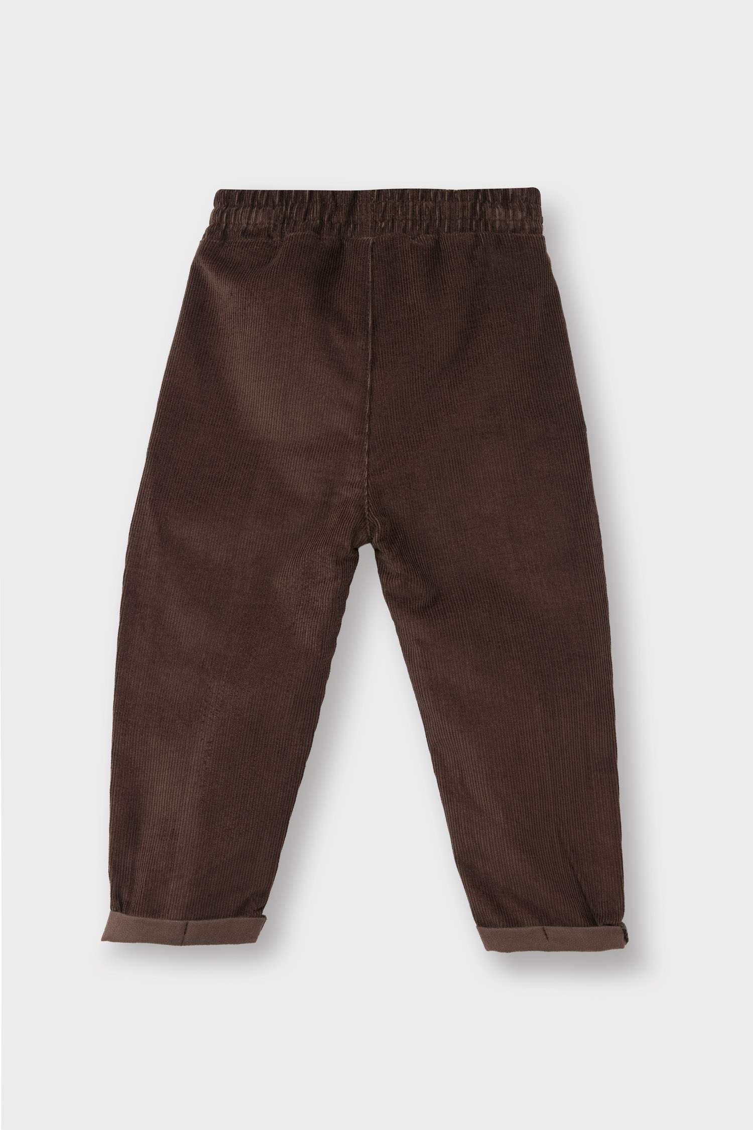 بنطرون بيبي ولادي مخمل مضلع قصة عادية بجيب