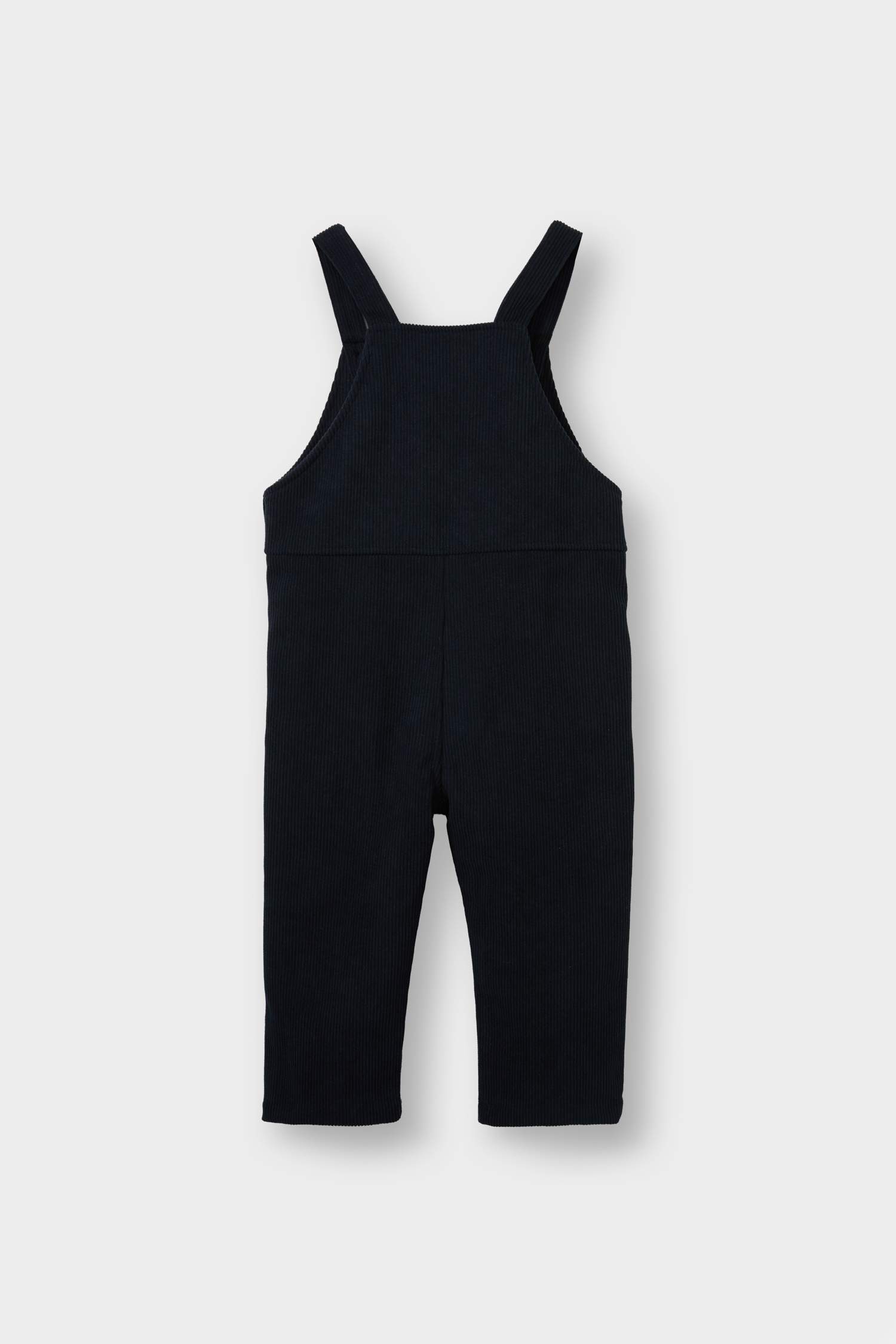 Erkek Bebek 2'li Takım Basic Düz Sweatshirt Fitilli Kadife Salopet