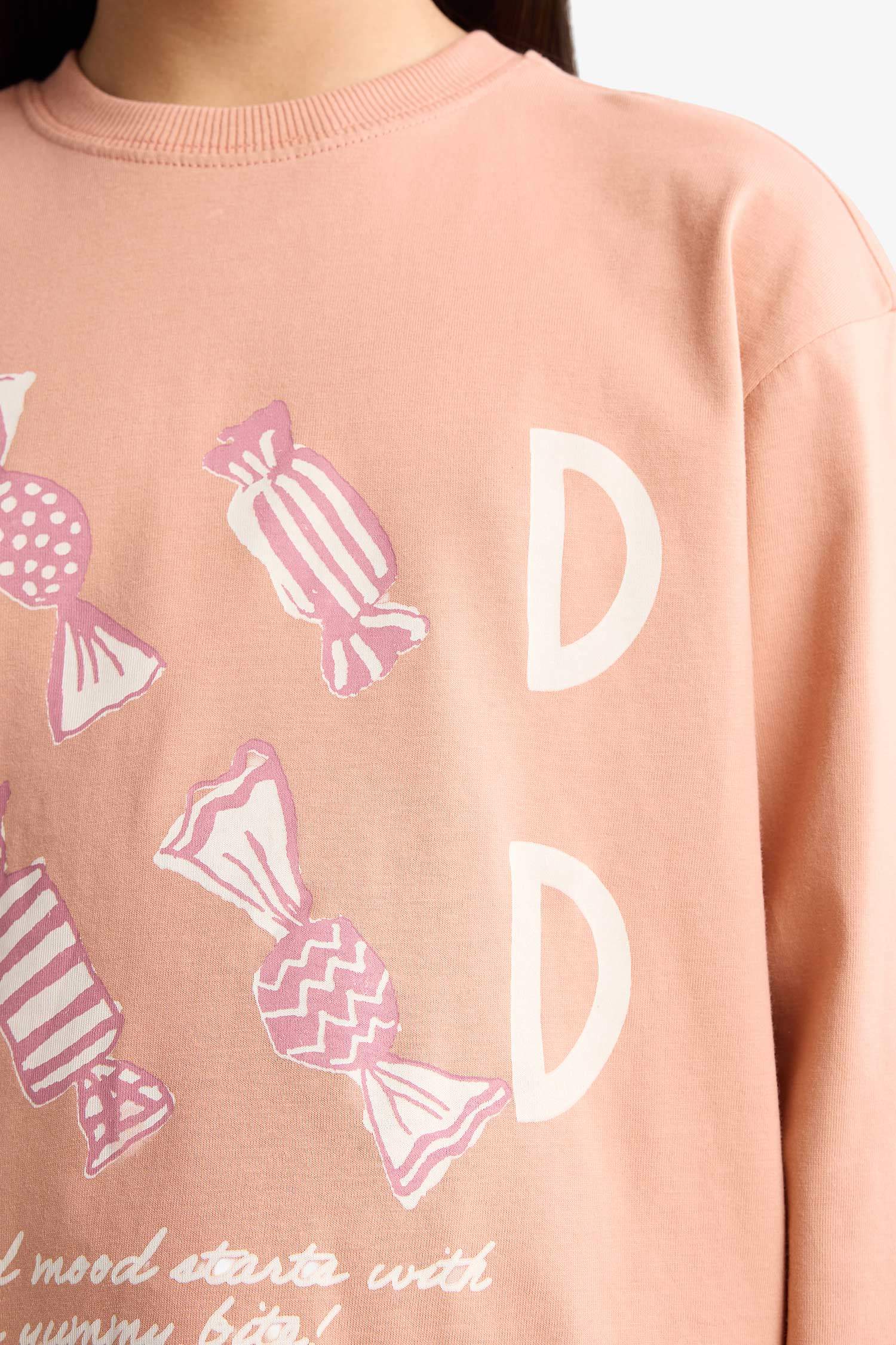 Kız Çocuk Pijama Takımı Baskılı Uzun Kollu Üst Uzun Alt