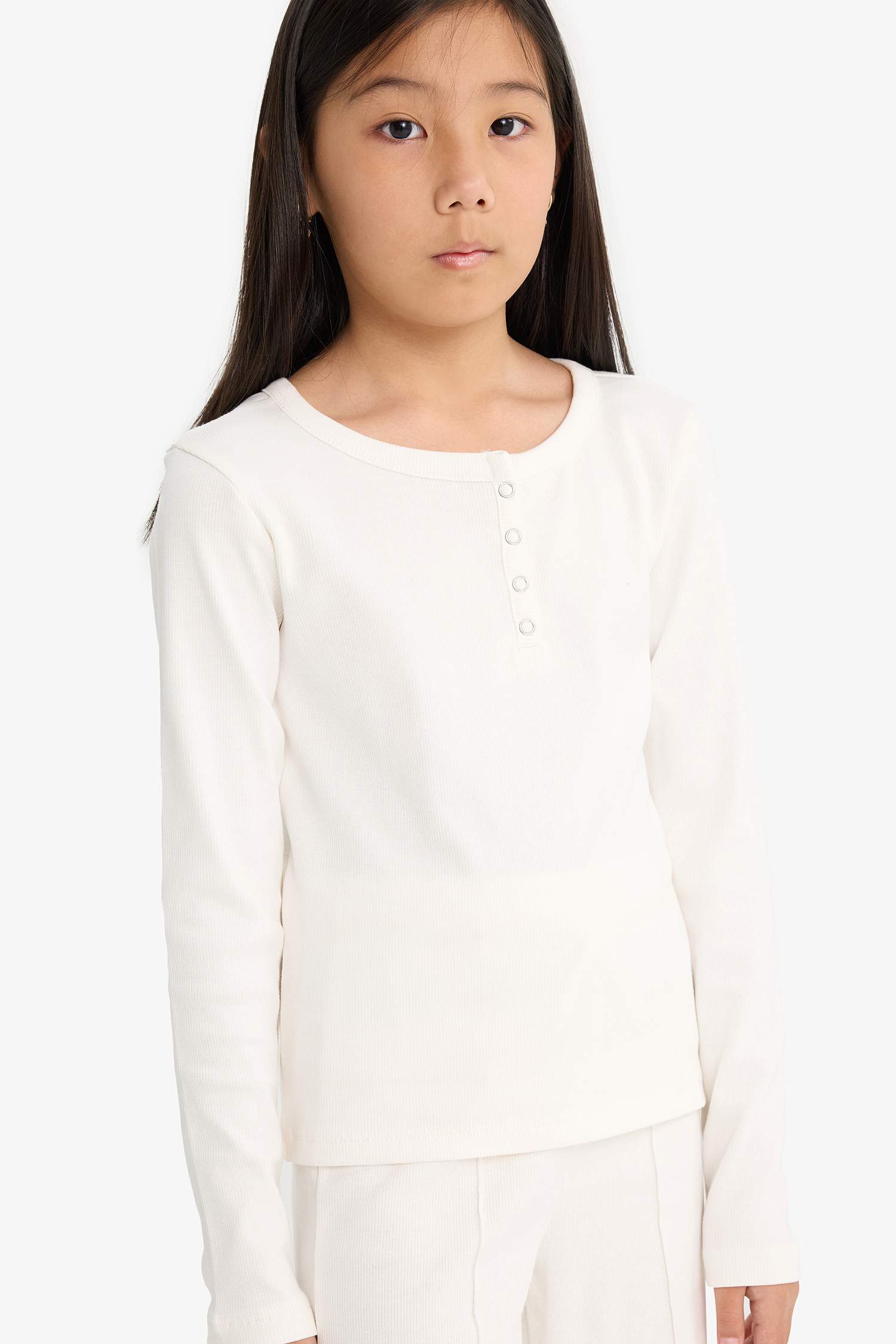 Girl Ribbed Camisole T-Shirt Sweatpants 2 Piece Set