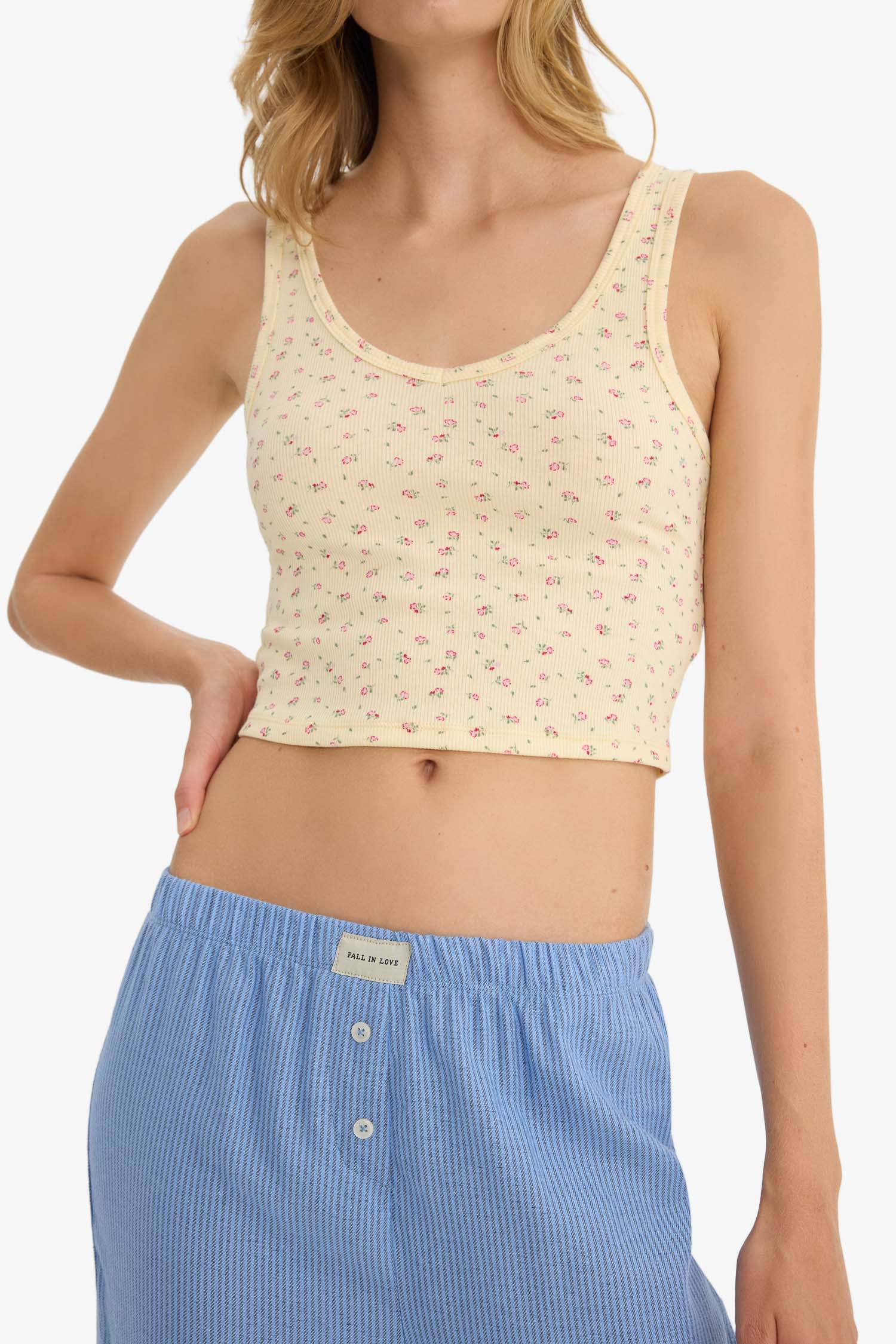 Ribana Çiçek Desenli Atlet-Fall in Love