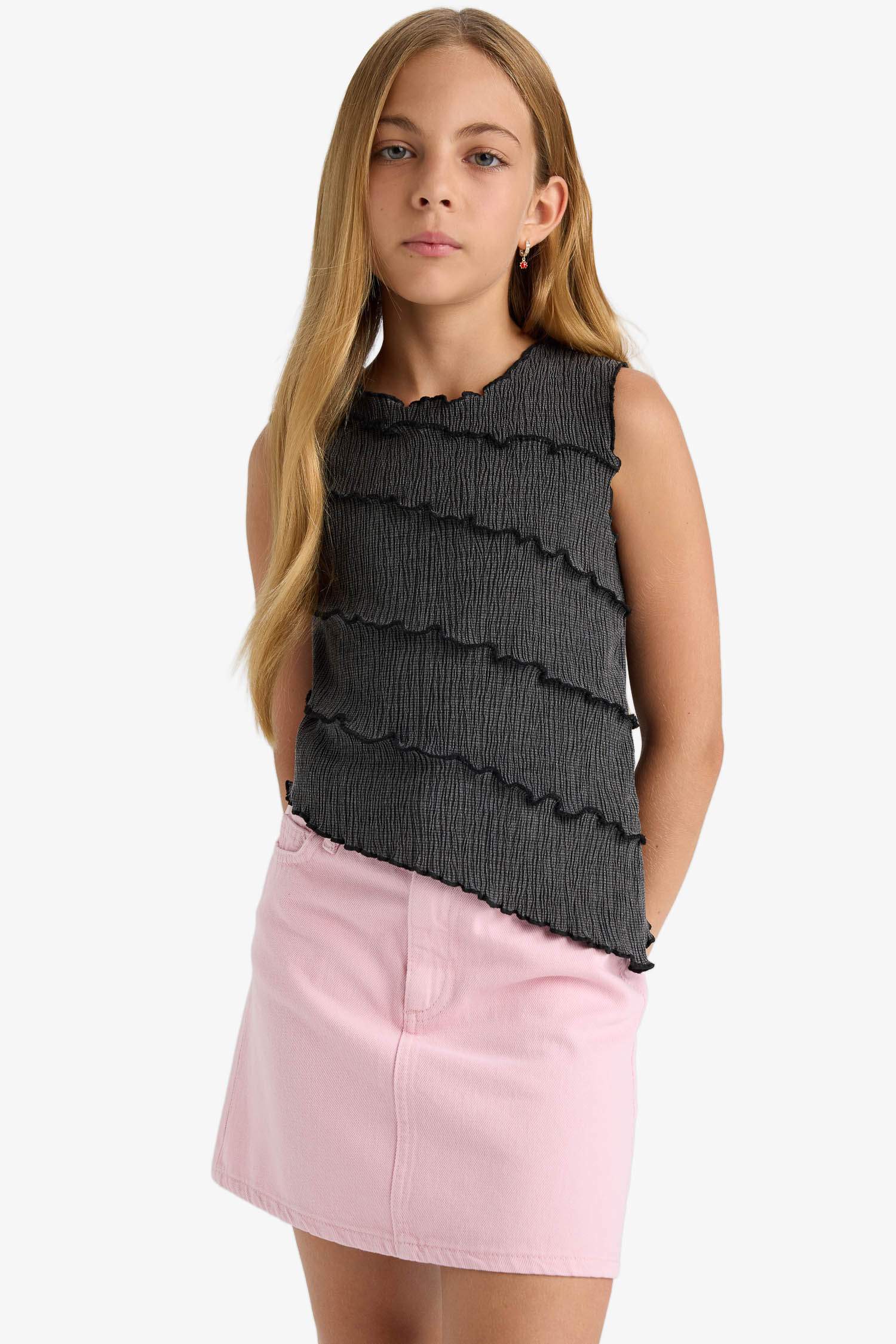 بلوزة بناتي كت قصة مريحة