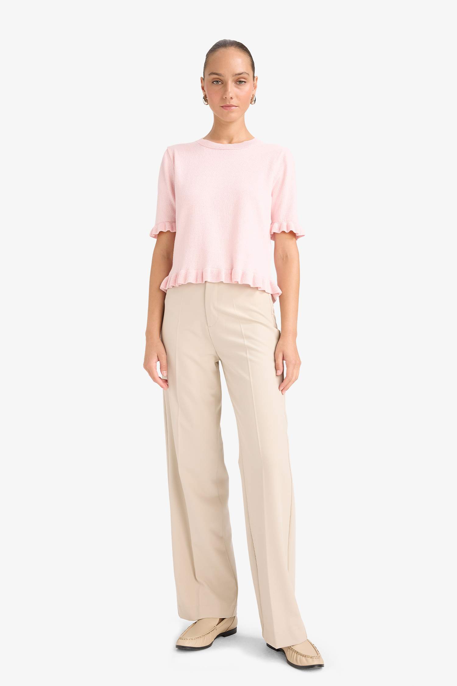 Regular Fit Crew Neck Short Sleeve Pullover