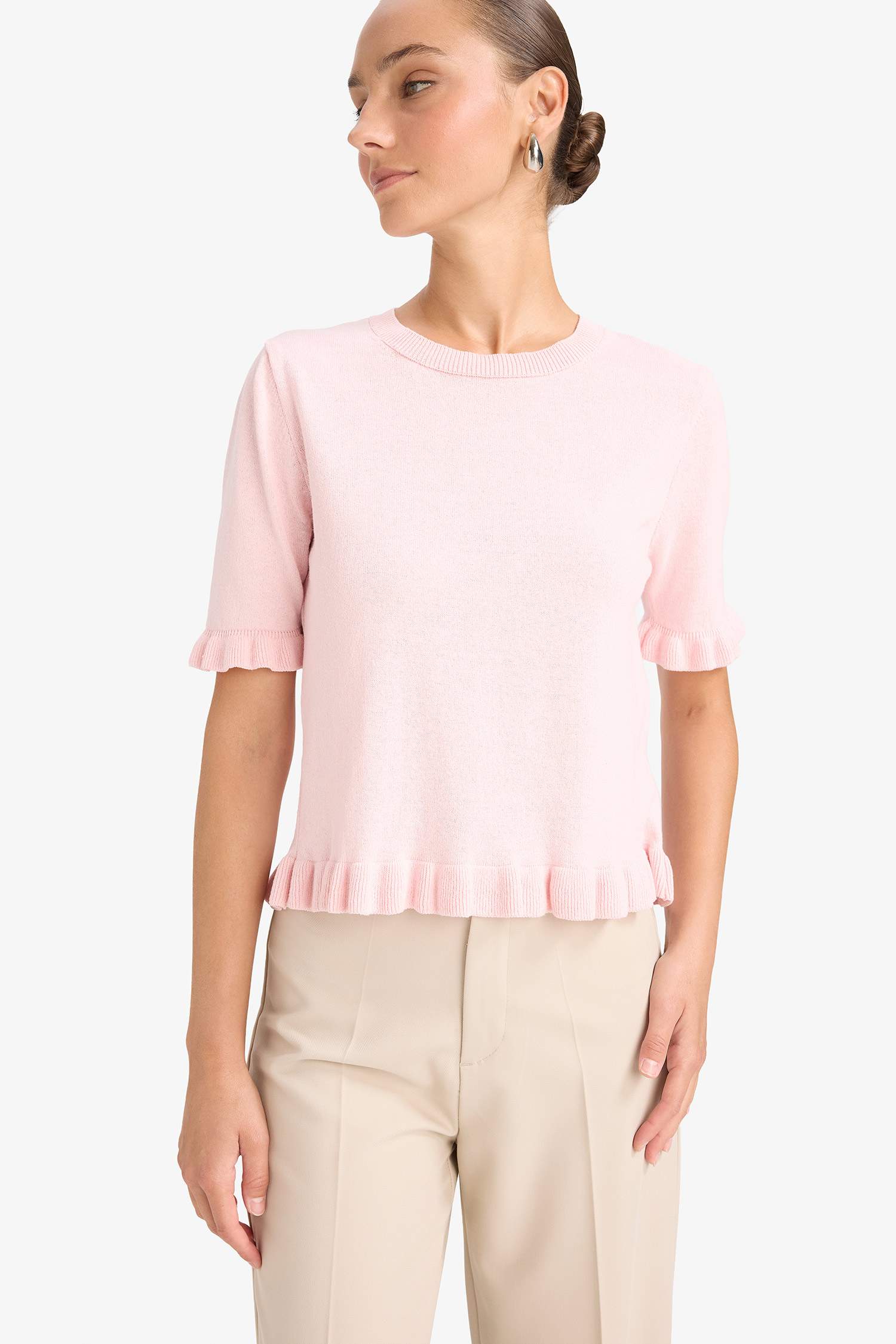 Regular Fit Crew Neck Short Sleeve Pullover