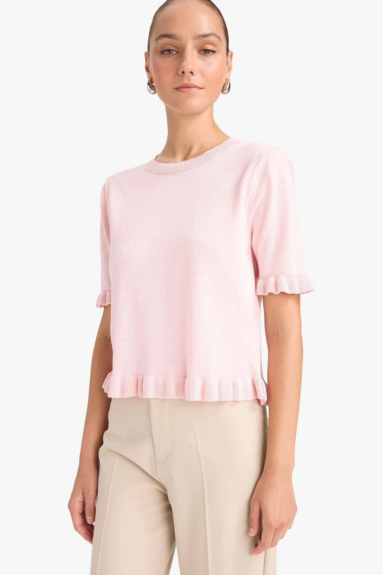 Regular Fit Crew Neck Short Sleeve Pullover