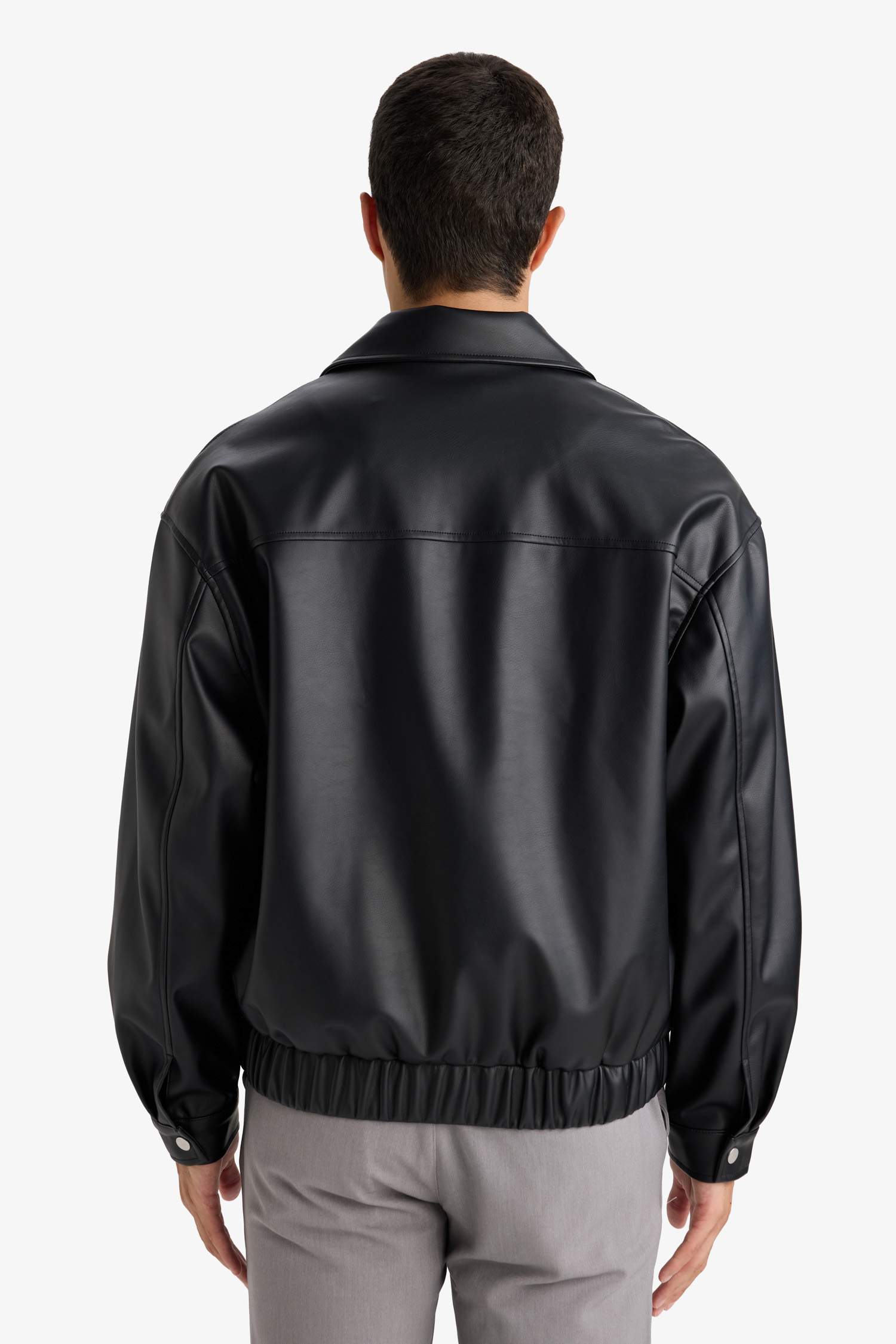 Oversize Fit Faux Leather Jacket