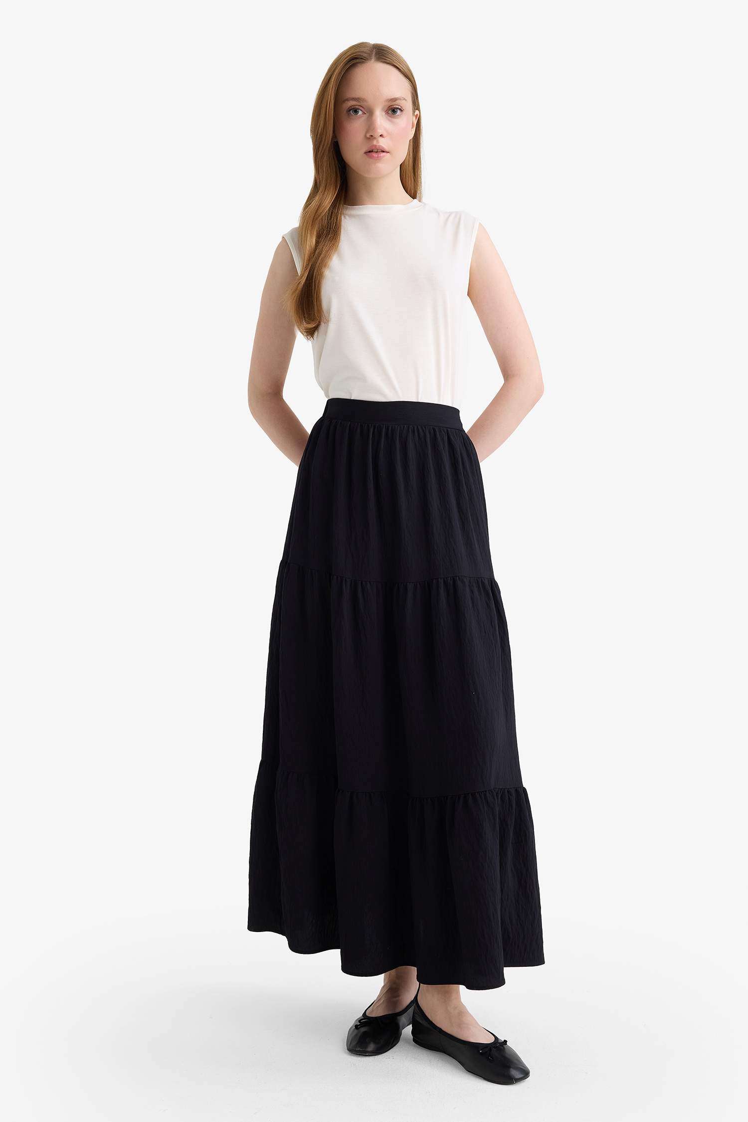 A Cut Maxi Skirt