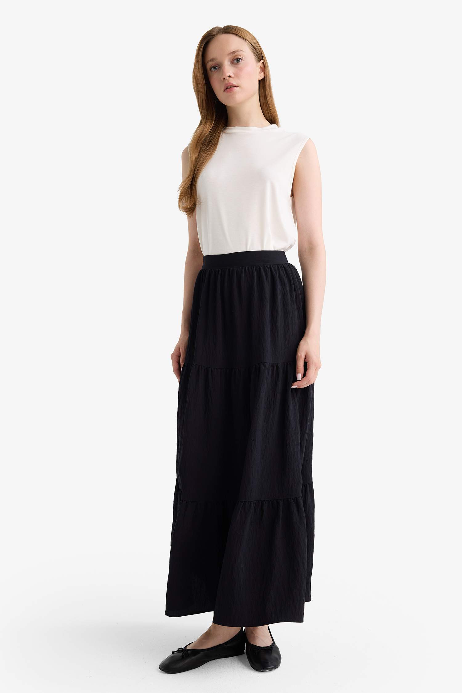 A Cut Maxi Skirt