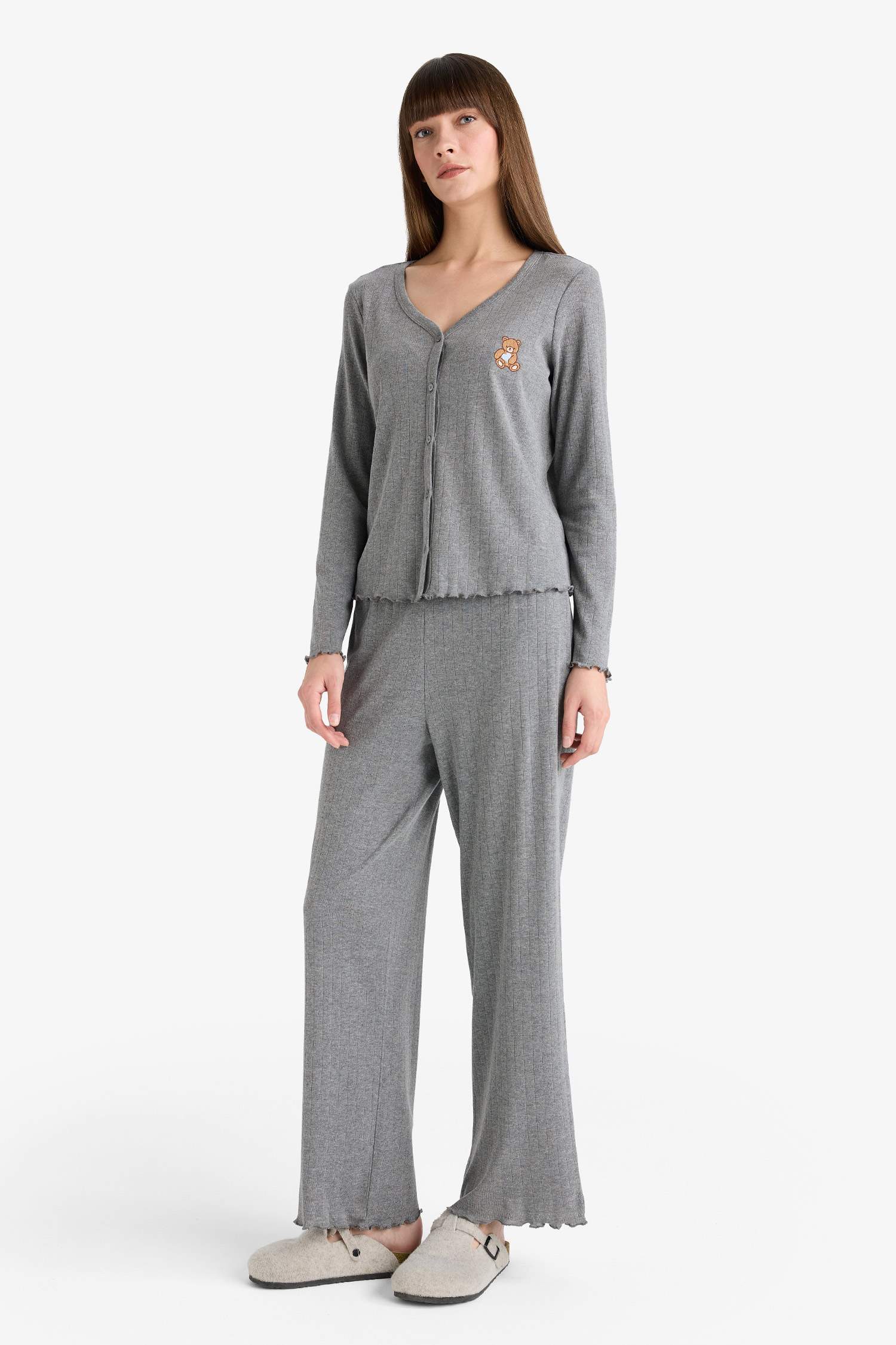 Fall in Love Regular Fit Top Bottoms 2 Piece Pajama Set