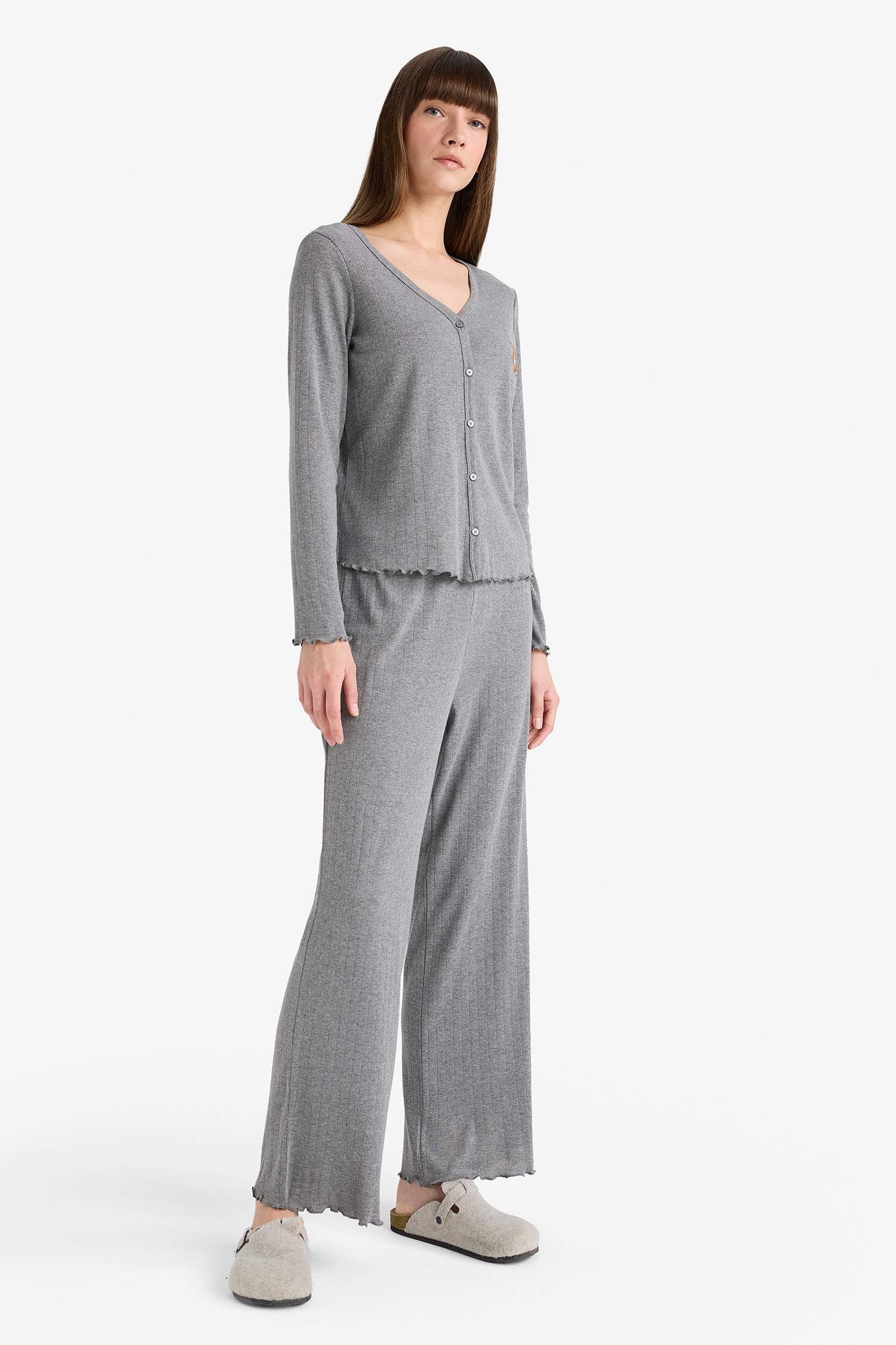 Fall in Love Regular Fit Top Bottoms 2 Piece Pajama Set