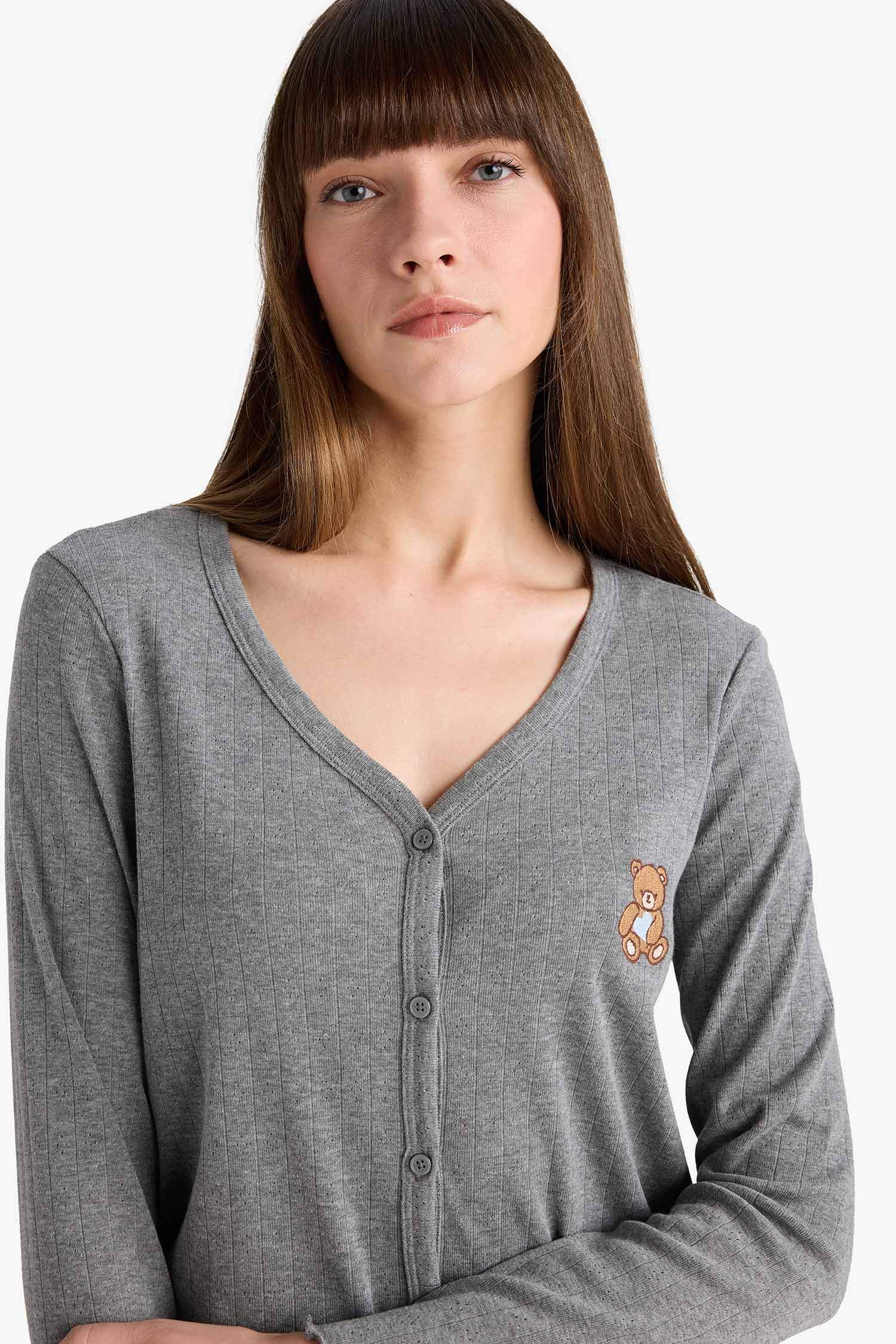 Fall in Love Regular Fit Top Bottoms 2 Piece Pajama Set