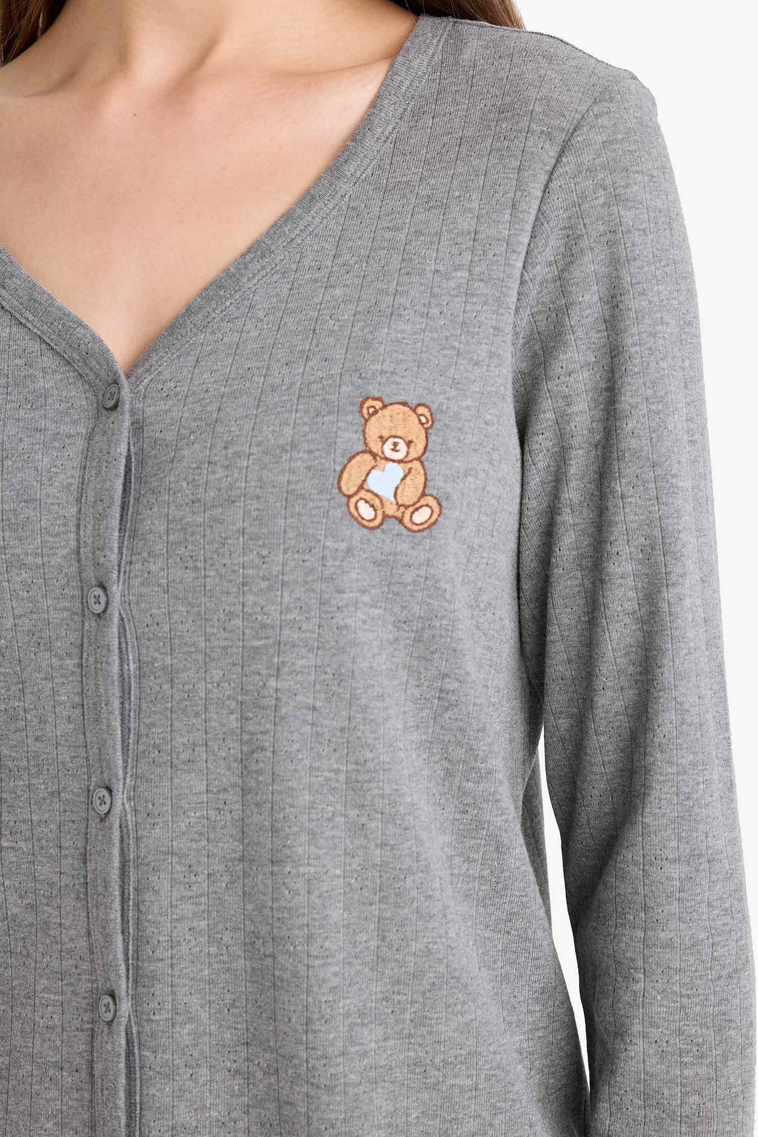 Fall in Love Regular Fit Top Bottoms 2 Piece Pajama Set