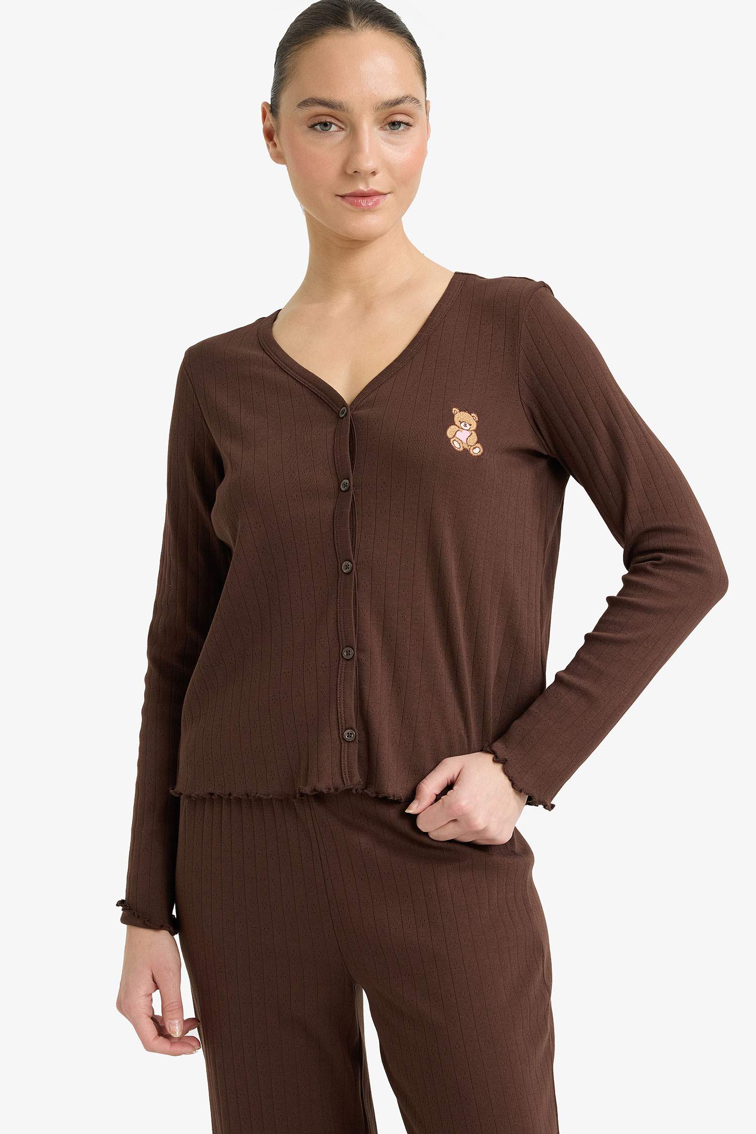 سيت قصة عادية كم طويل من قطعتين