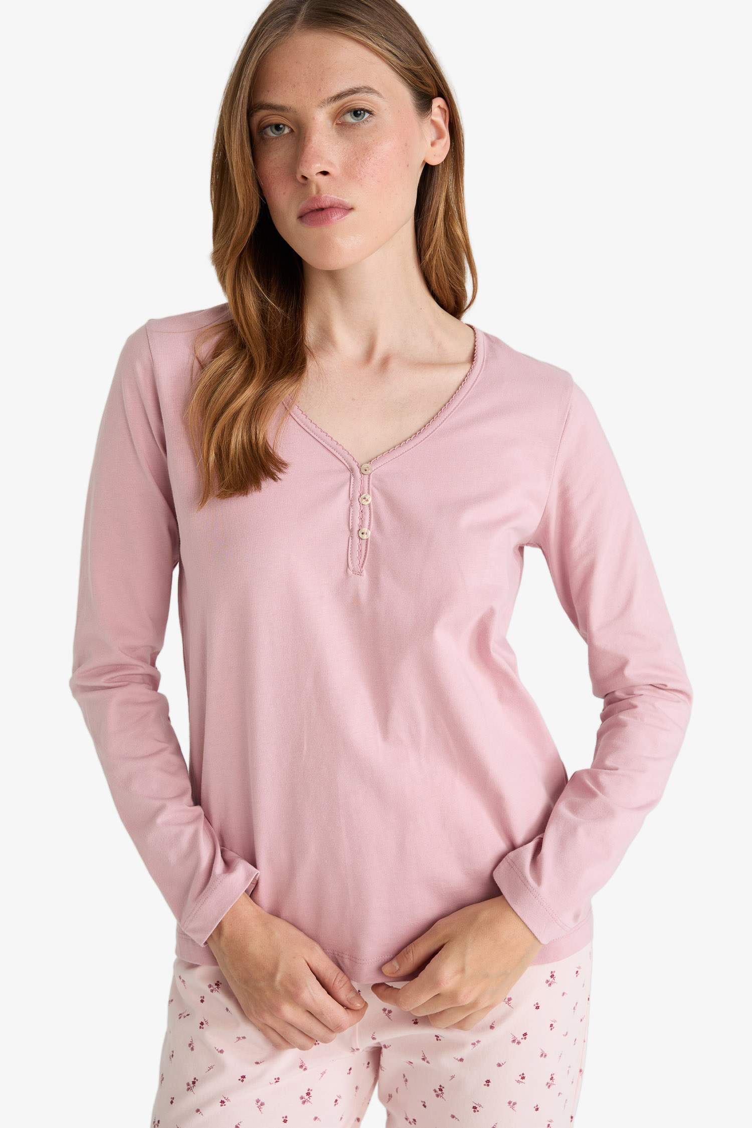 Fall in Love Regular Fit Top Bottom 2 Piece Pajama Set