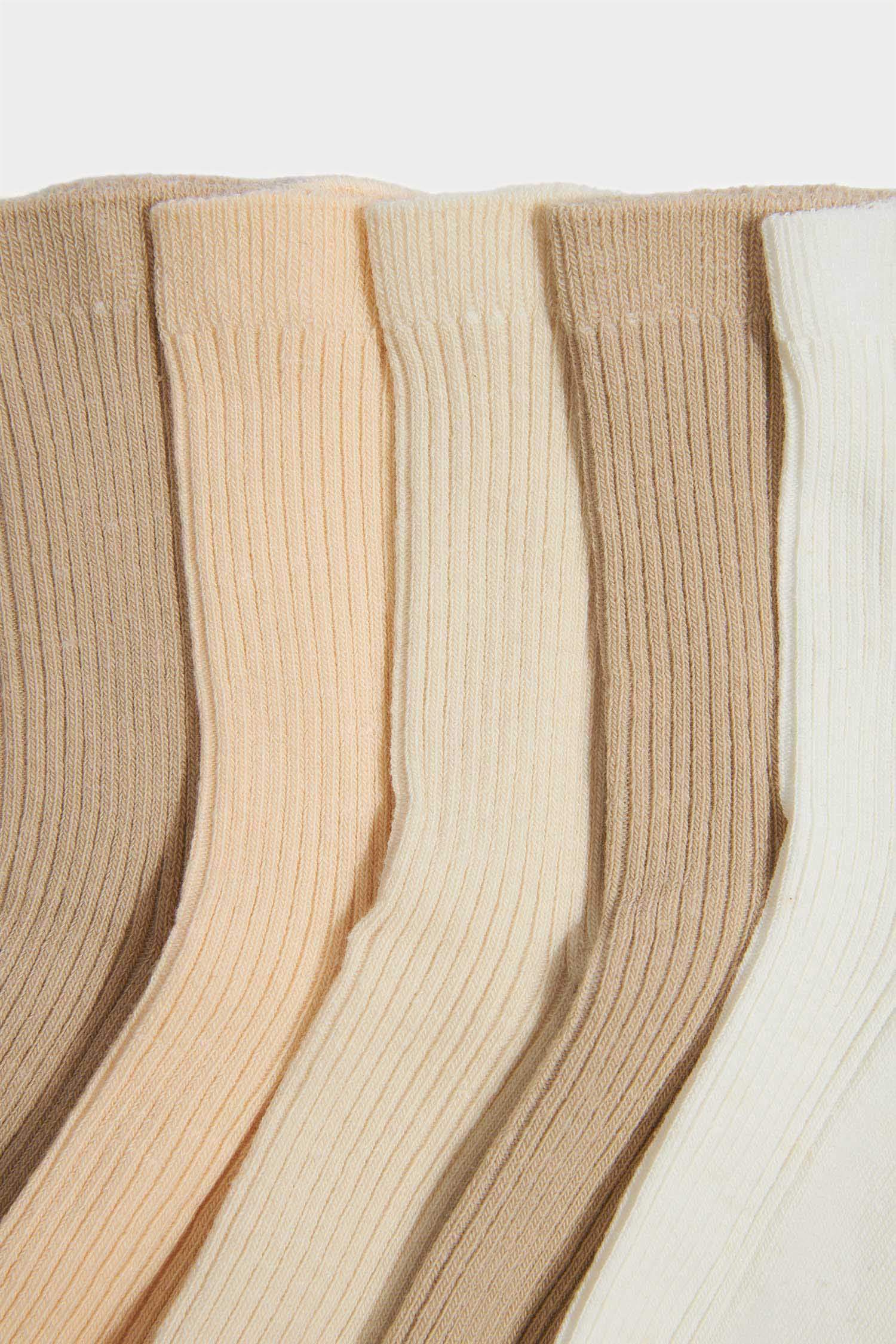 Kız Çocuk 5'li Pamuklu Uzun Çorap