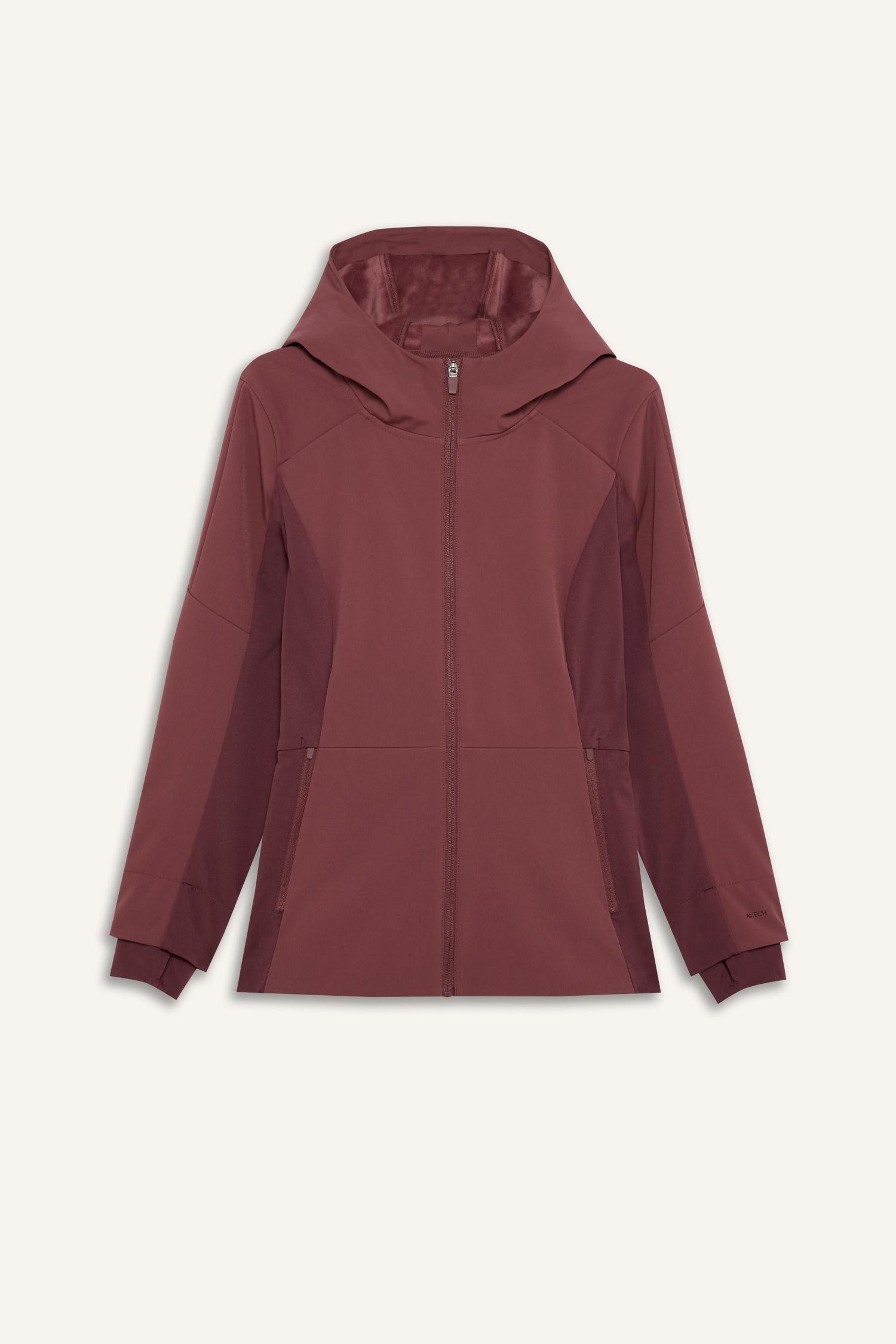 DeFacto Rüzgar Geçirmez Su İtici Slım Fıt Kapüşonlu Fermuarlı Softshell Mont görsel 7