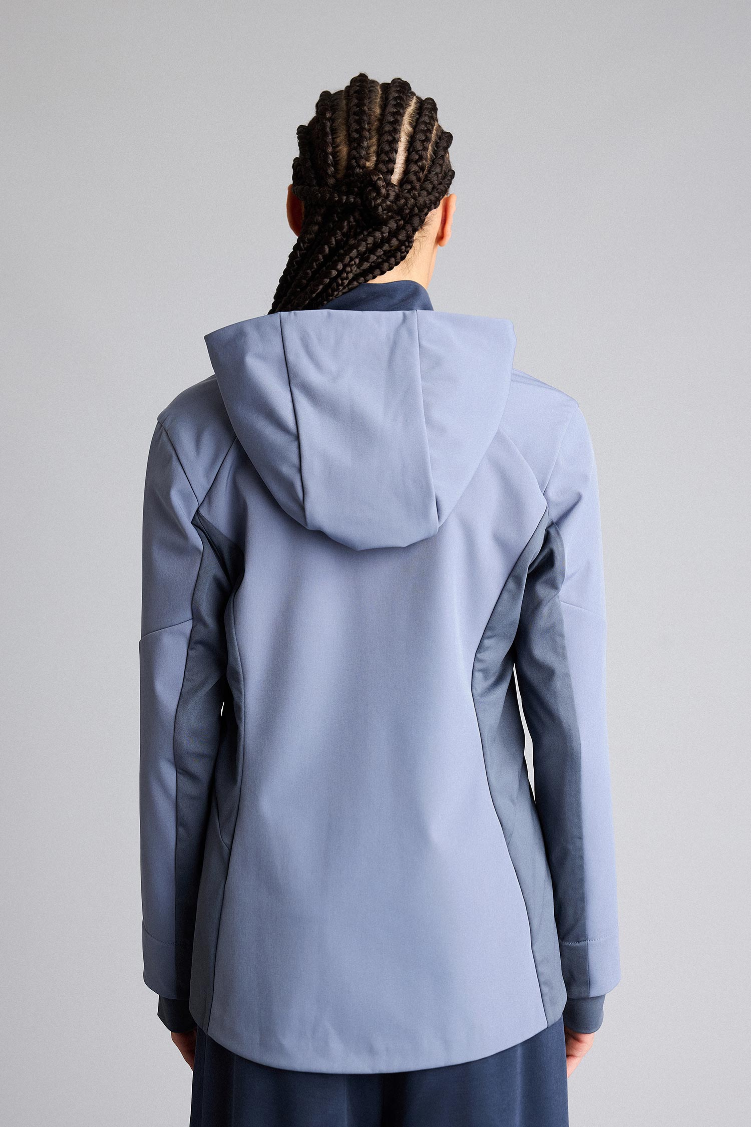 DeFacto Rüzgar Geçirmez Su İtici Slım Fıt Kapüşonlu Fermuarlı Softshell Mont görsel 5