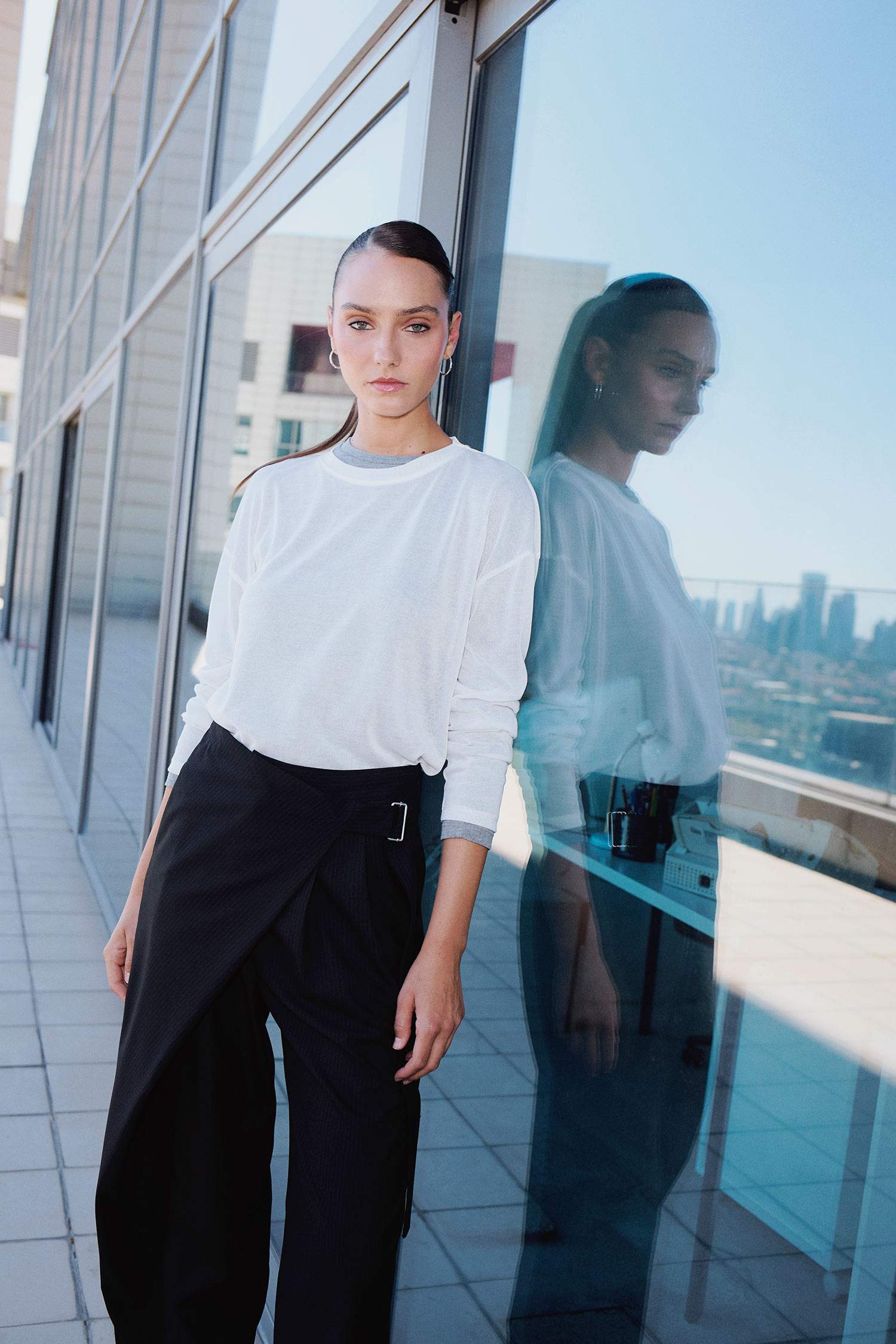 Relax Fit Crew Neck Long Sleeve T-Shirt