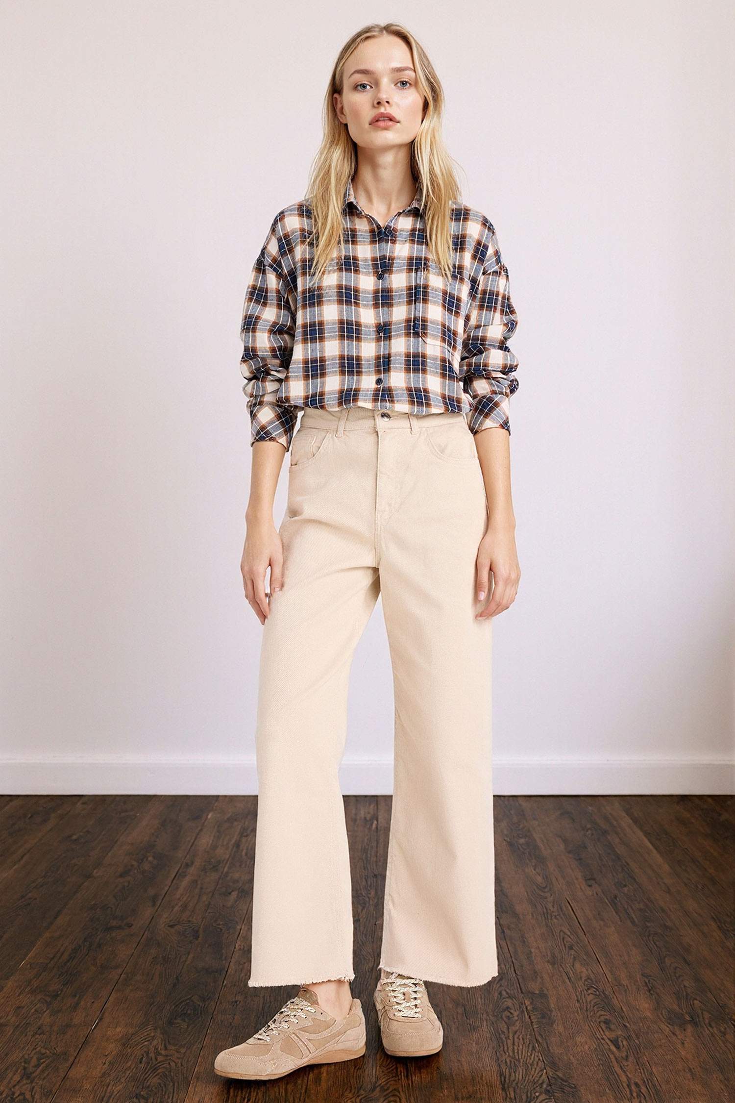 Shirt Collar Flanel Long Sleeve Shirt