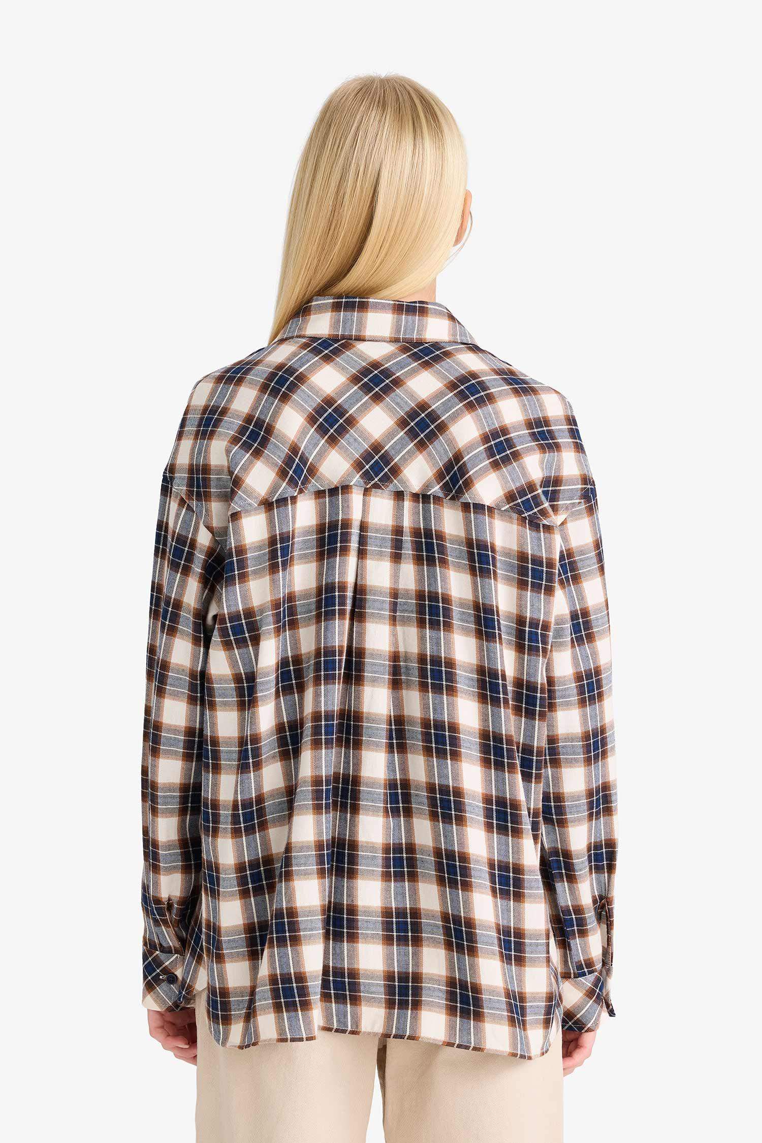 Shirt Collar Flanel Long Sleeve Shirt