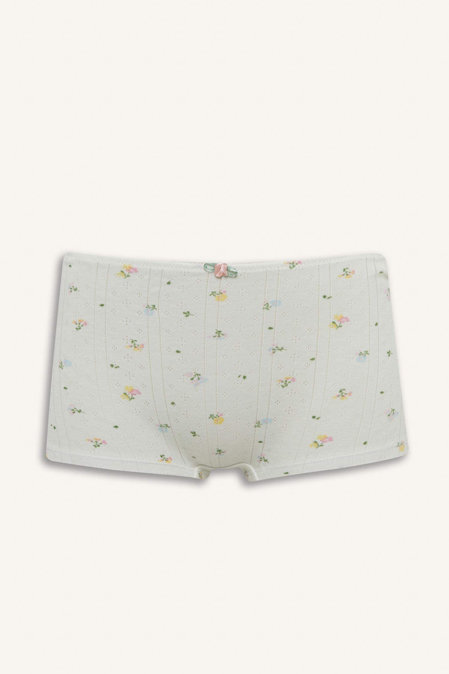 Dantel Detaylı Çiçekli Hipster Külot