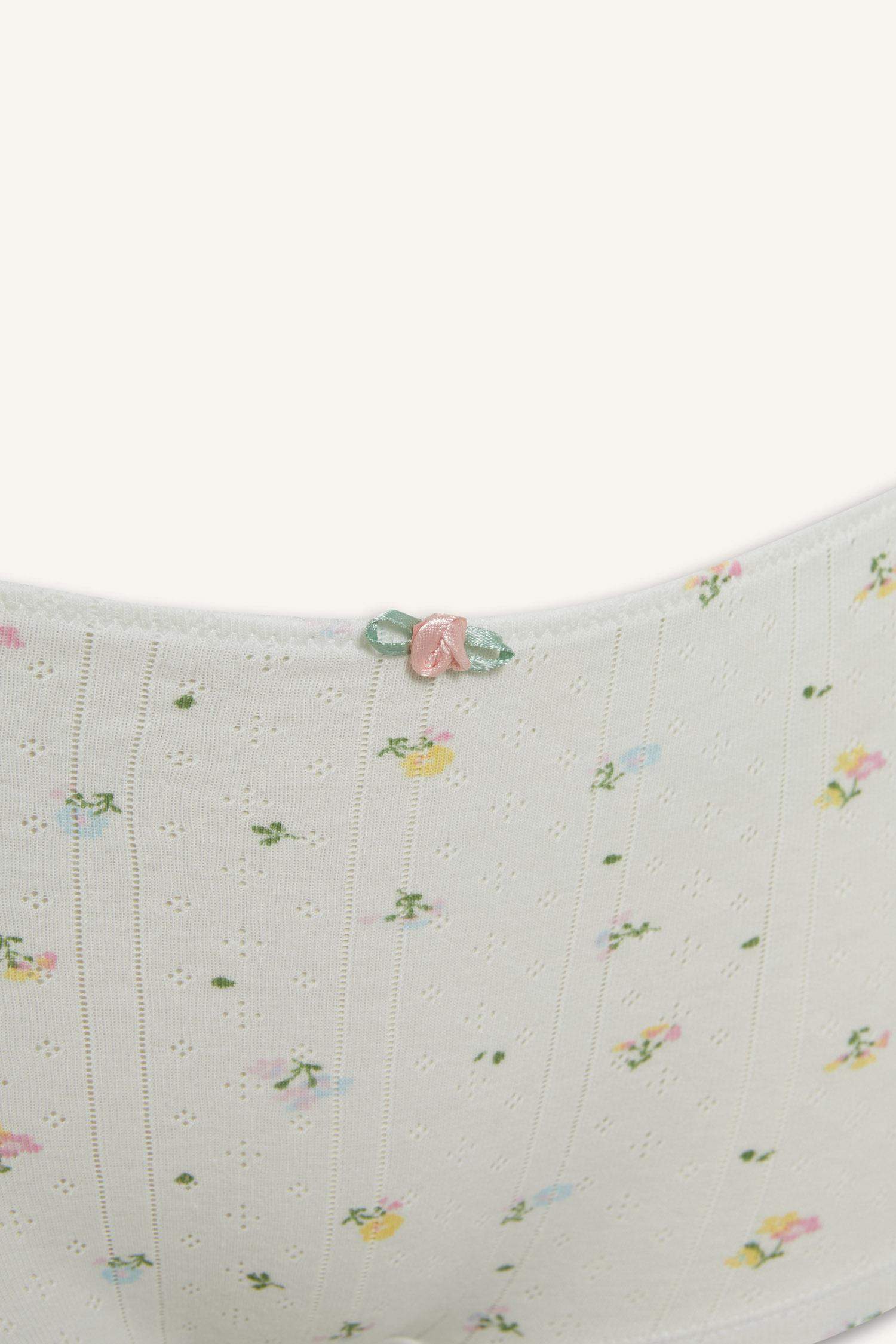 Dantel Detaylı Çiçekli Hipster Külot