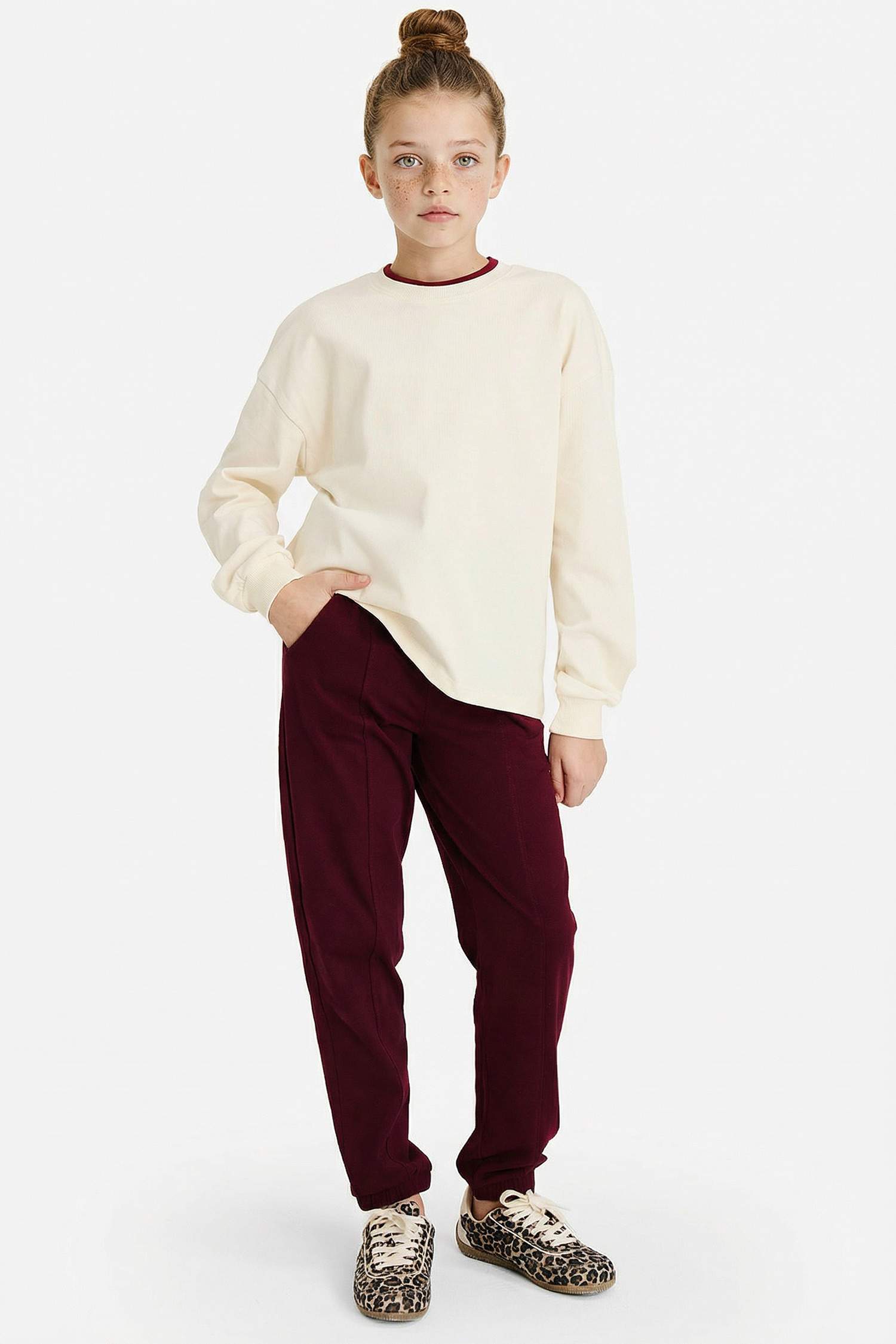 Қыздарға арналған Jogger Fit трикотаж шалбар