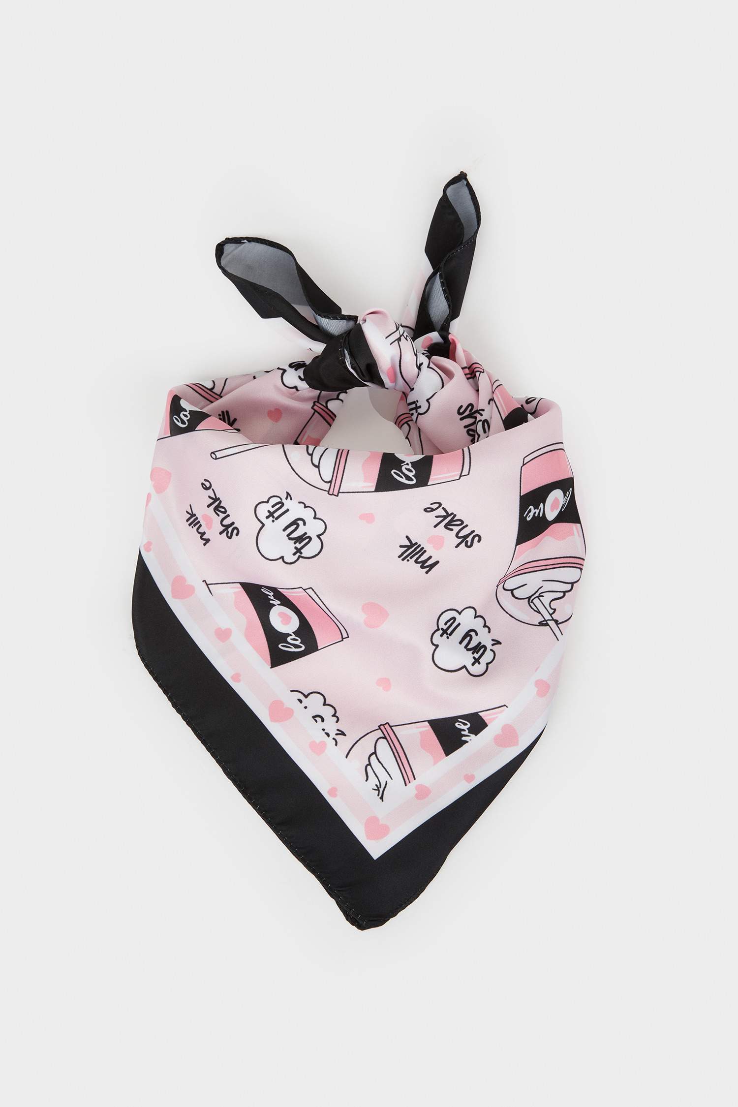 Kız Çocuk Desenli Saten Fular