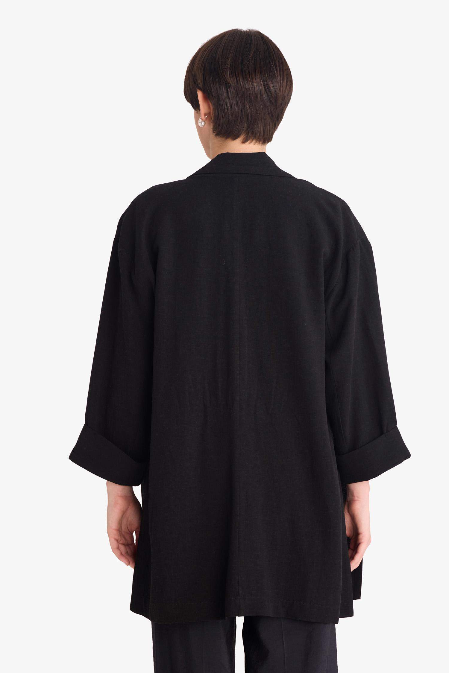 Regular Fit Jacket Collar Cotton Blazer